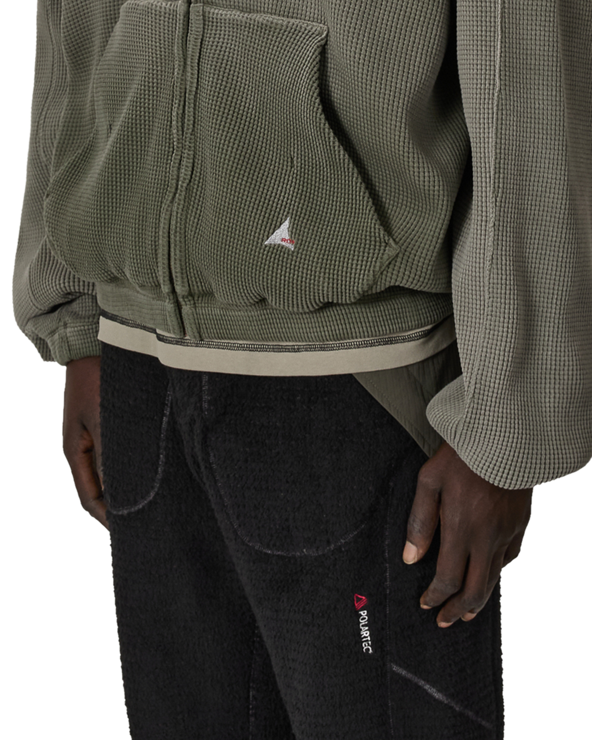 Bee Sun Faded Waffle Zip Up Hoodie - 6