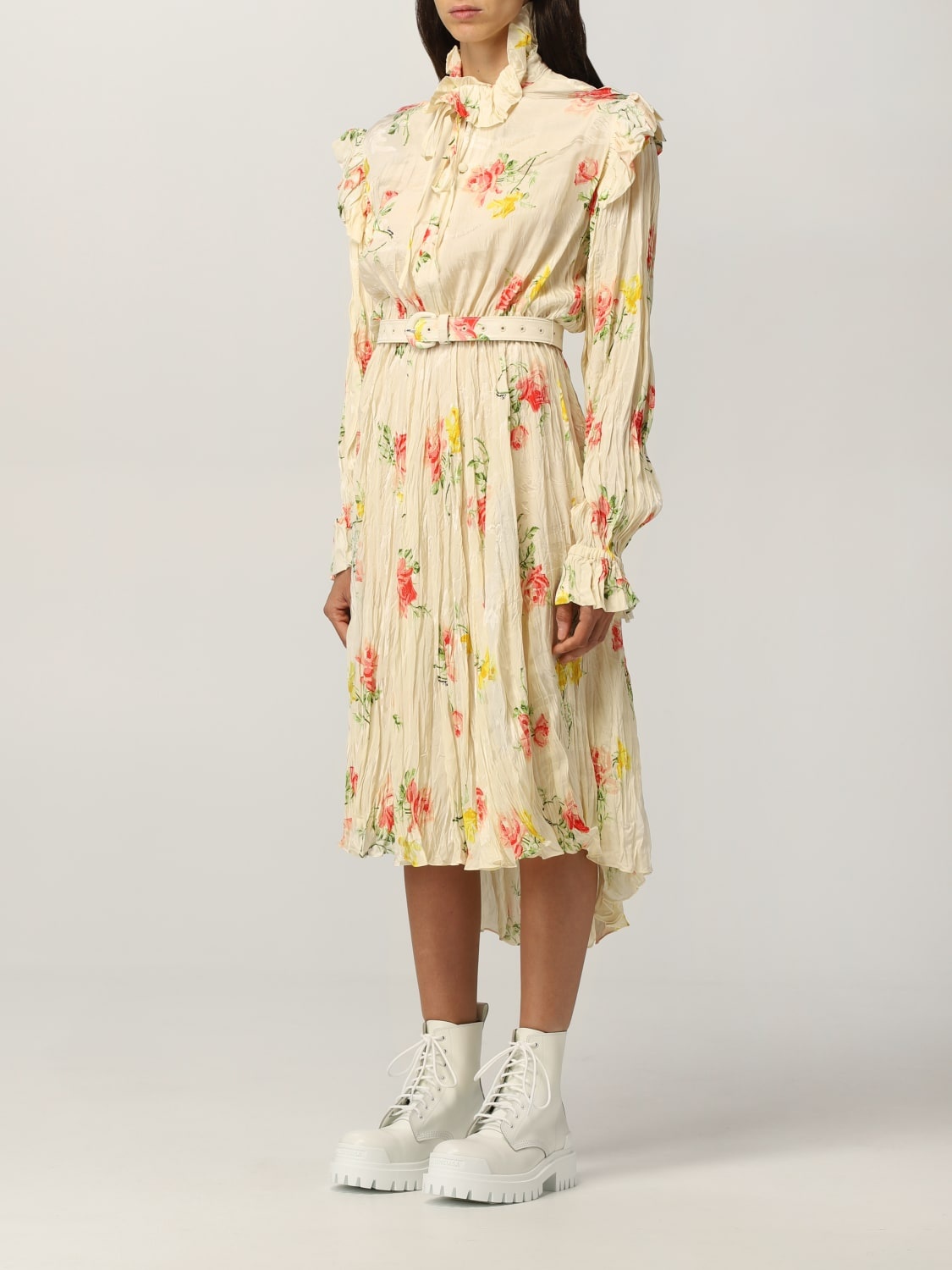Balenciaga dress in floral patterned silk - 4
