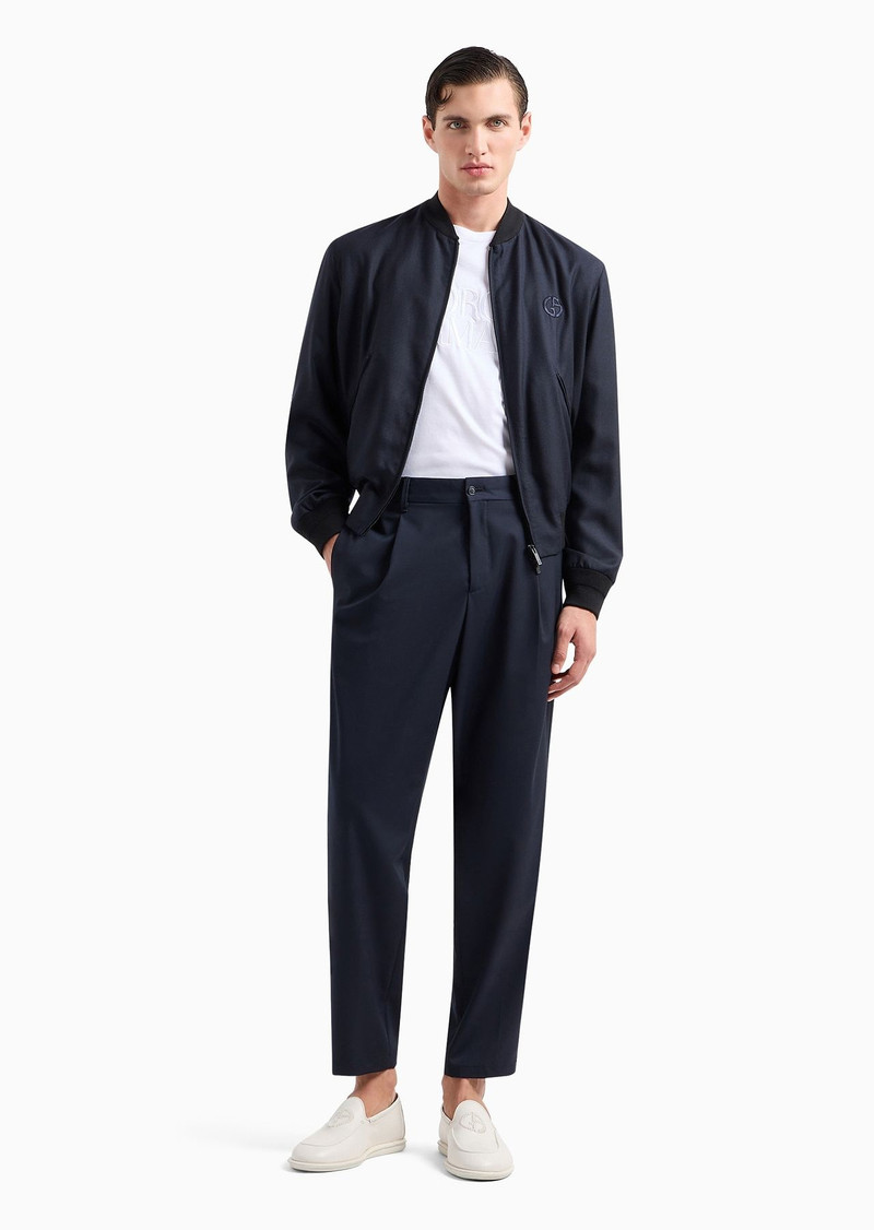 GIORGIO ARMANI ASV cashmere and silk canvas blouson outlook