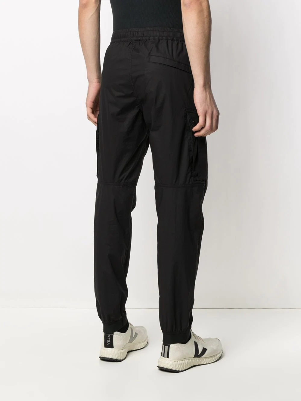 logo patch cargo trousers - 4