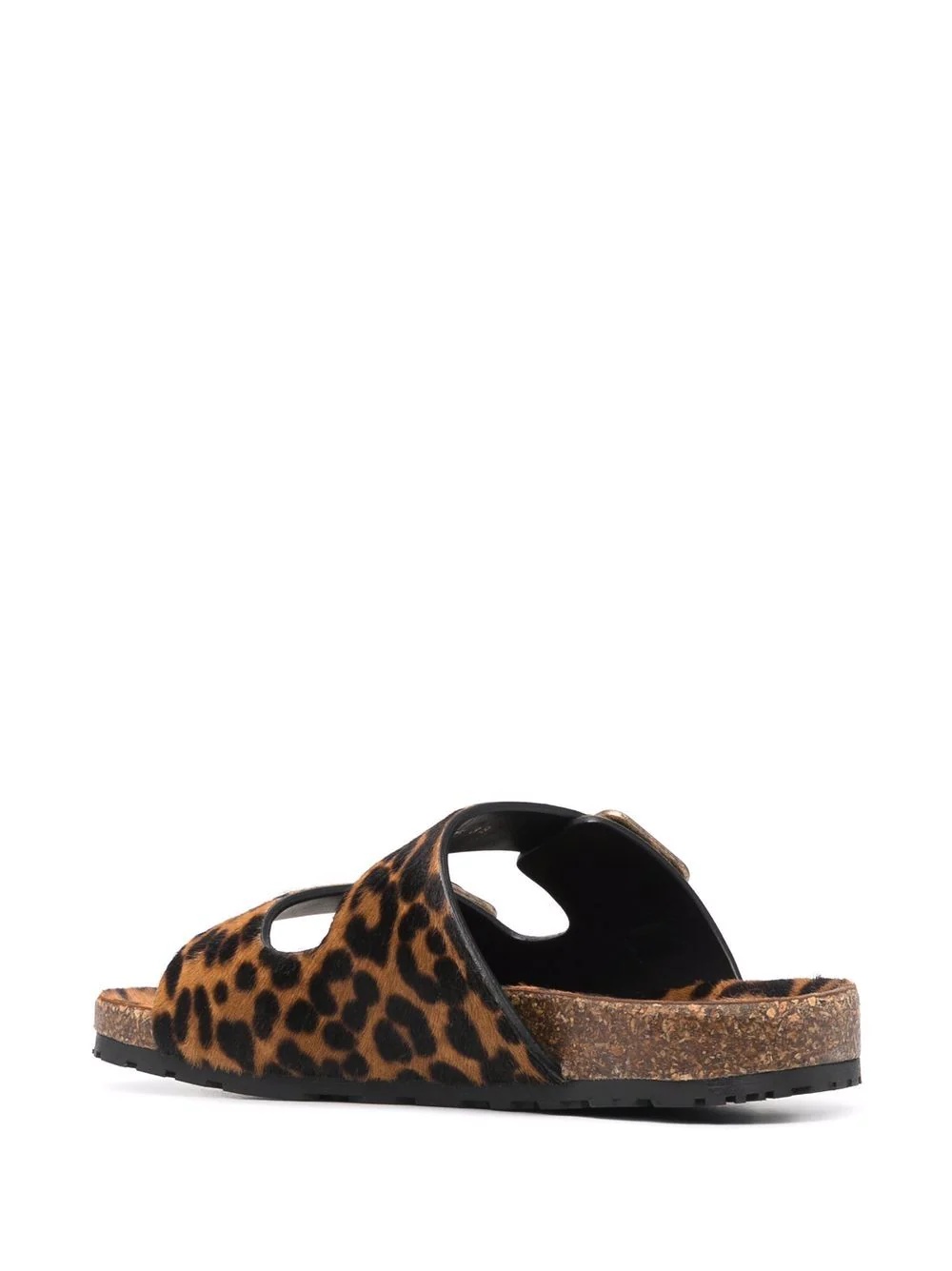 leopard-print buckle sandals - 3