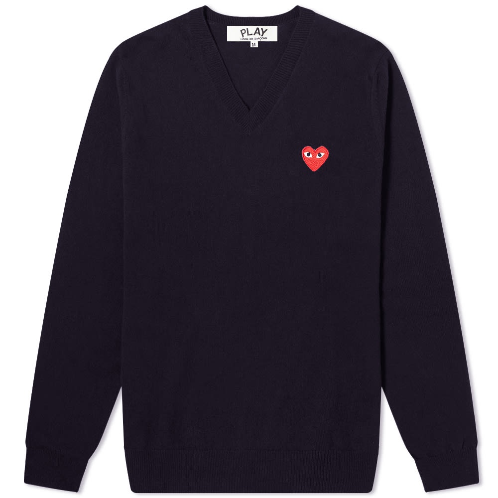 Comme des Garcons Play V-Neck Jumper - 1