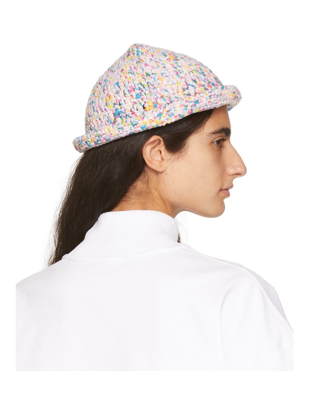 Multicolor Crochet Logo Bucket Hat - 3