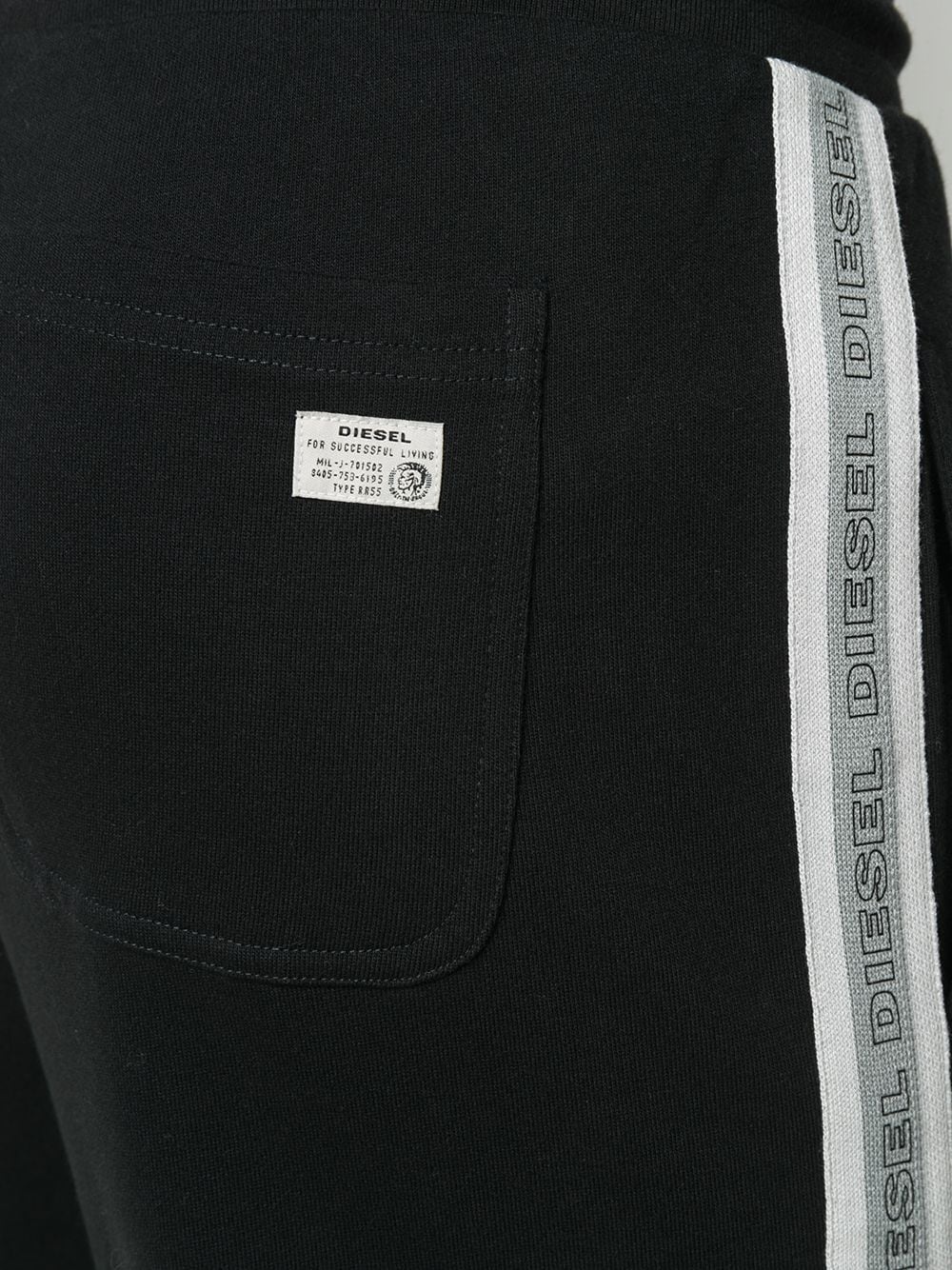 tapered side stripe sweatpants - 5