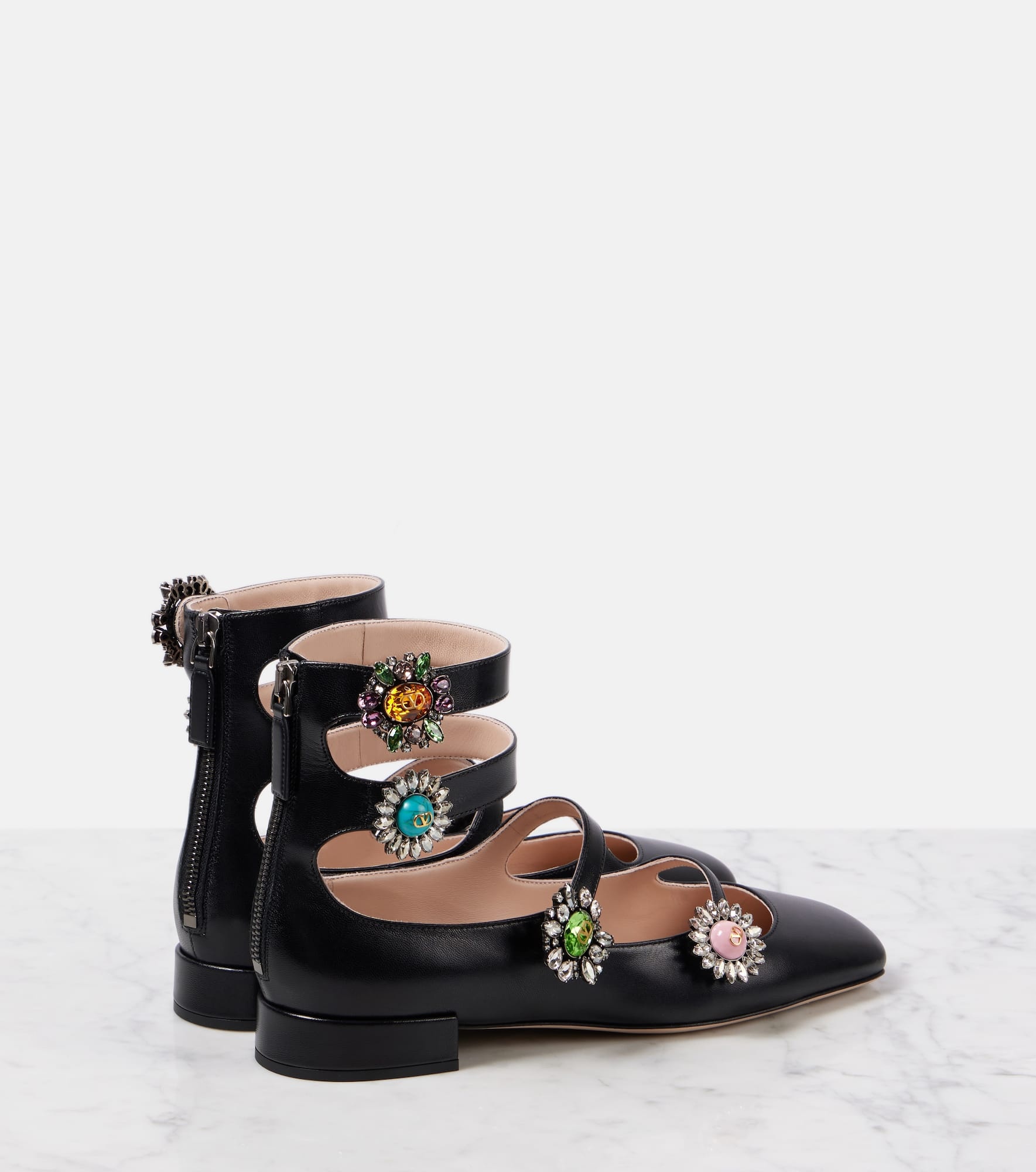 Preshoes embellished leather flats - 2