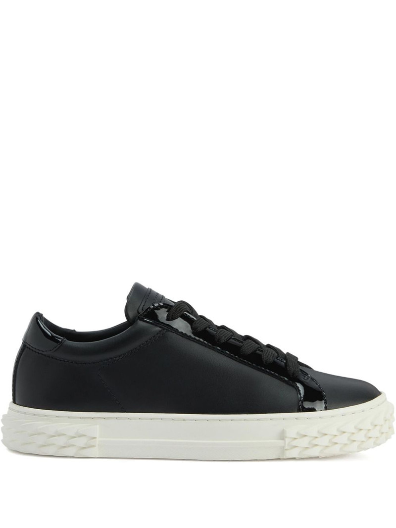 Blabber patent-leather lace-up sneakers 1