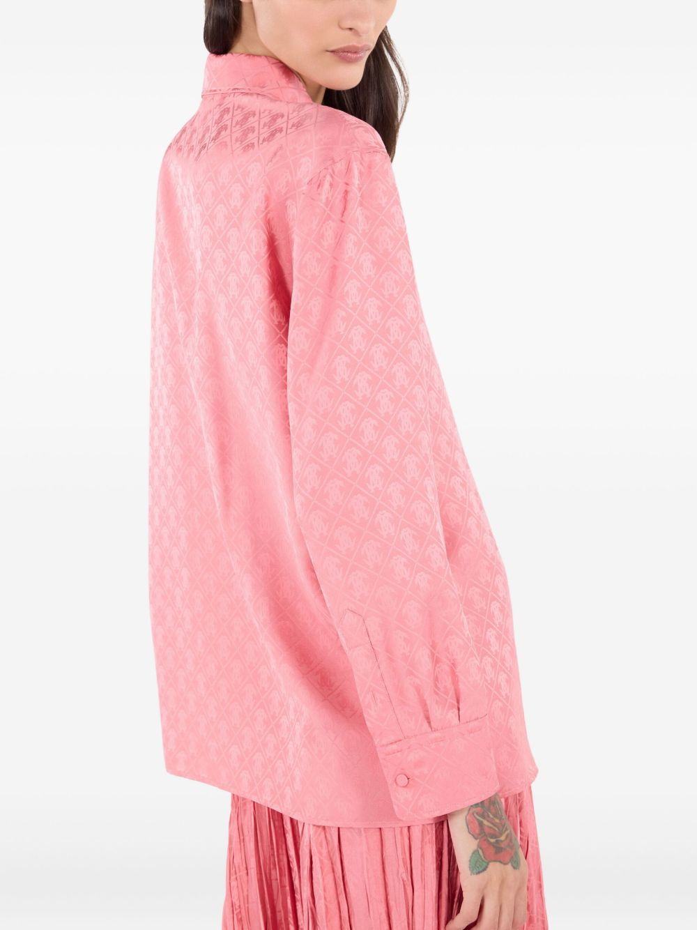monogram-print long-sleeve shirt - 5