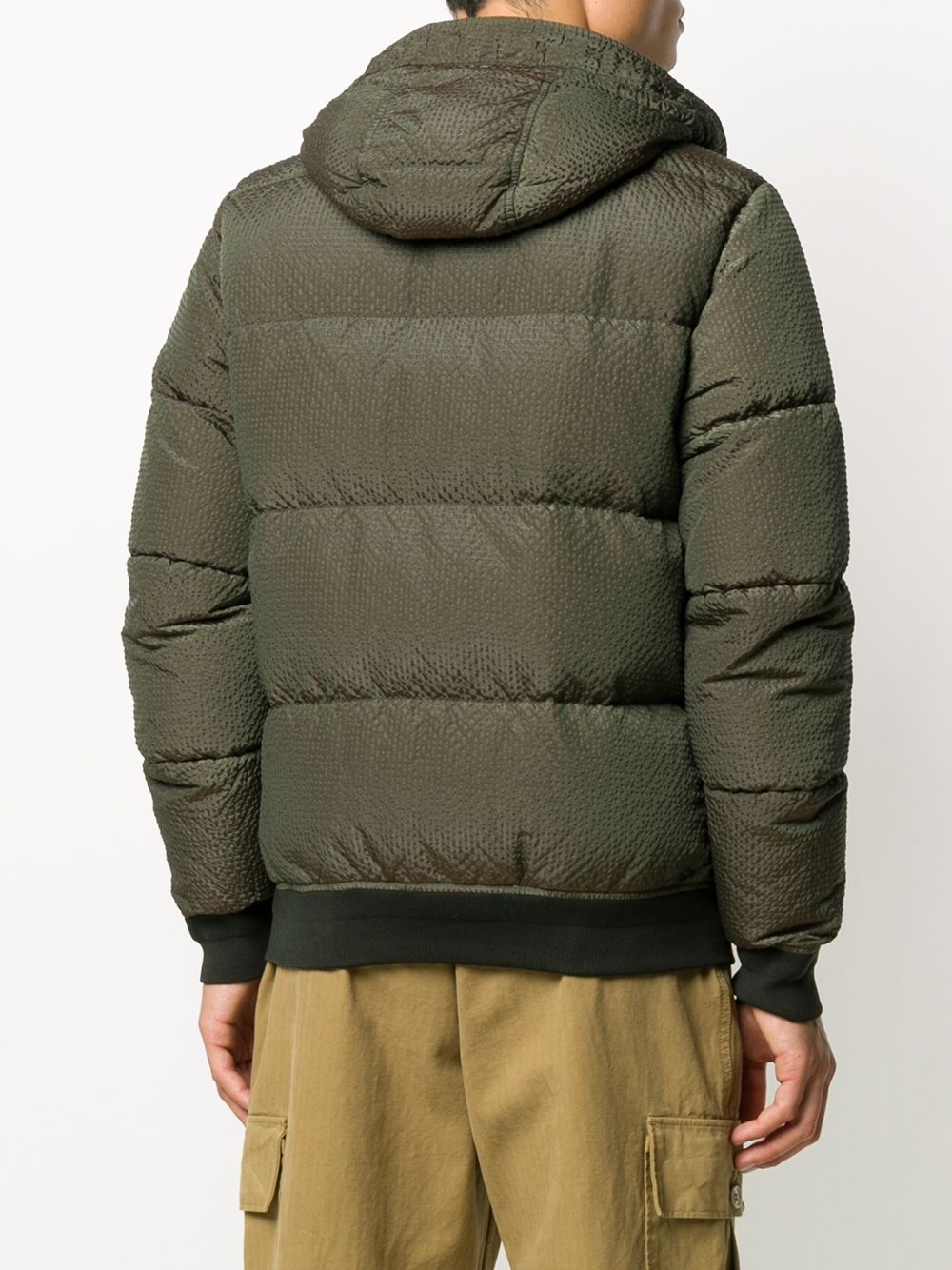 logo patch puffer jacket - 4