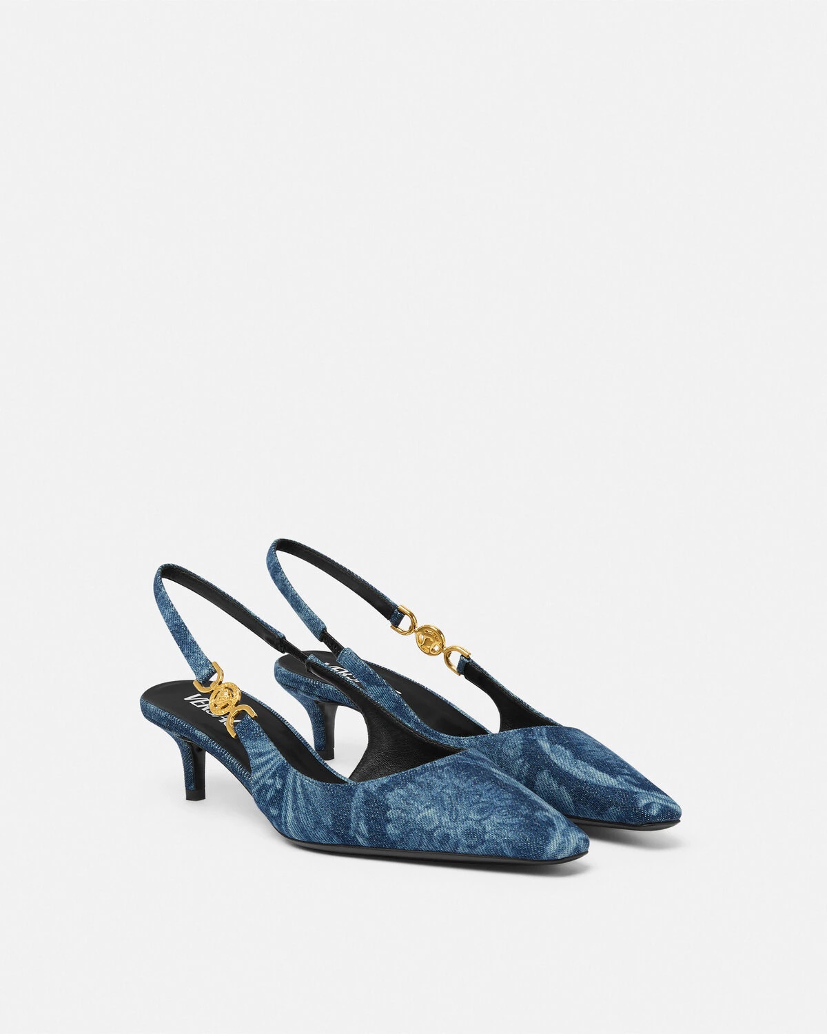 Barocco Denim Slingback Pumps 40 mm - 2