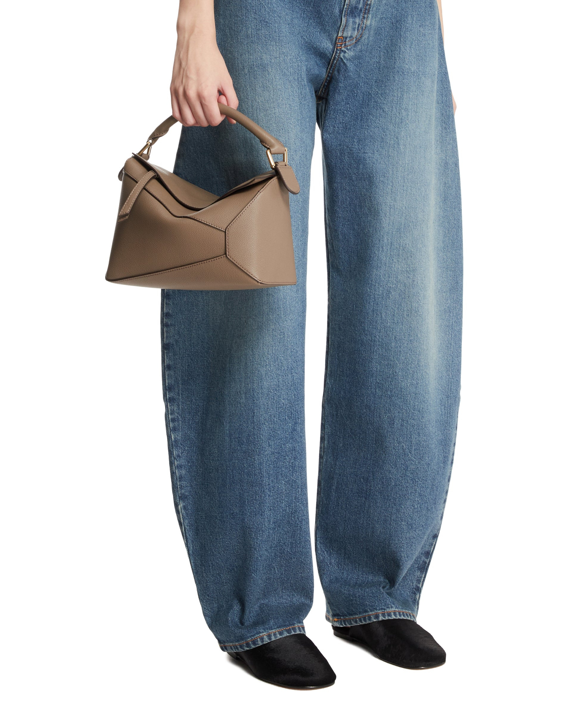 Brown Small Puzzle Edge Bag - 4