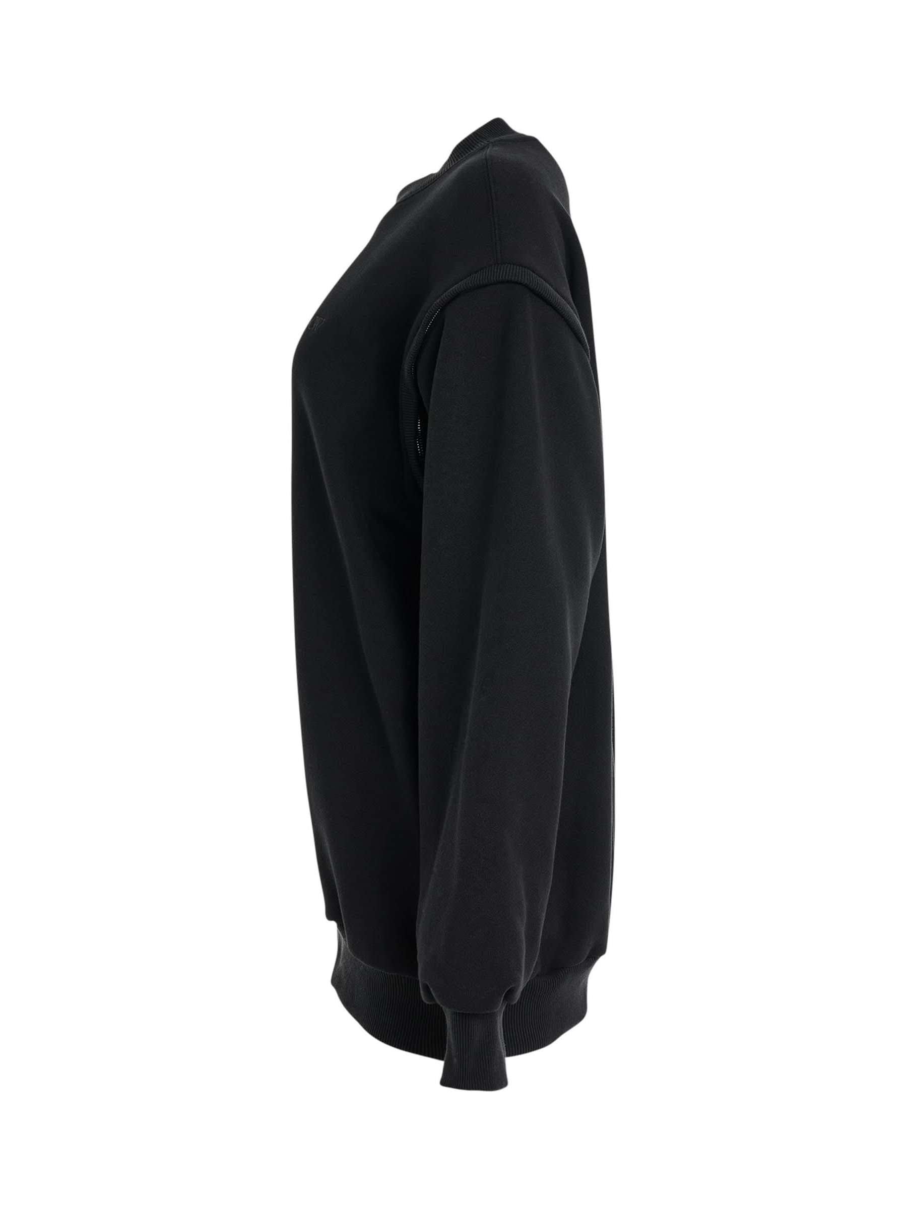 Small Arrow Bow Twist Sweatshirt in Black - 3