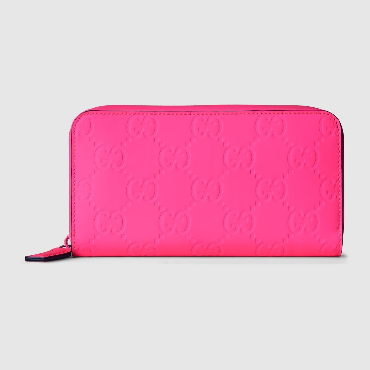 GG rubber-effect zip around wallet - 1