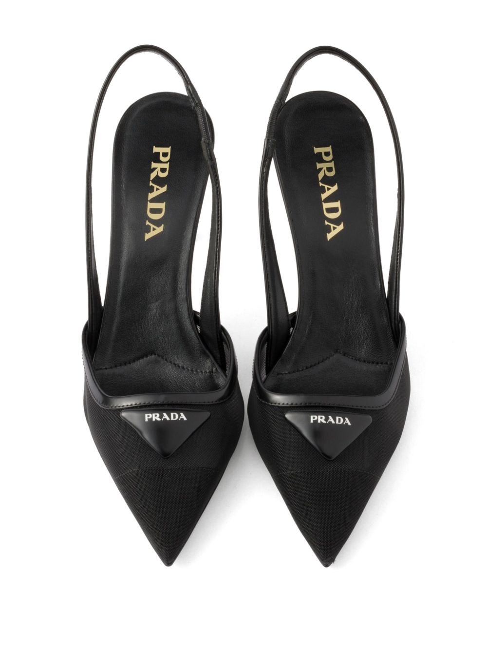 75mm mesh slingback pumps - 4