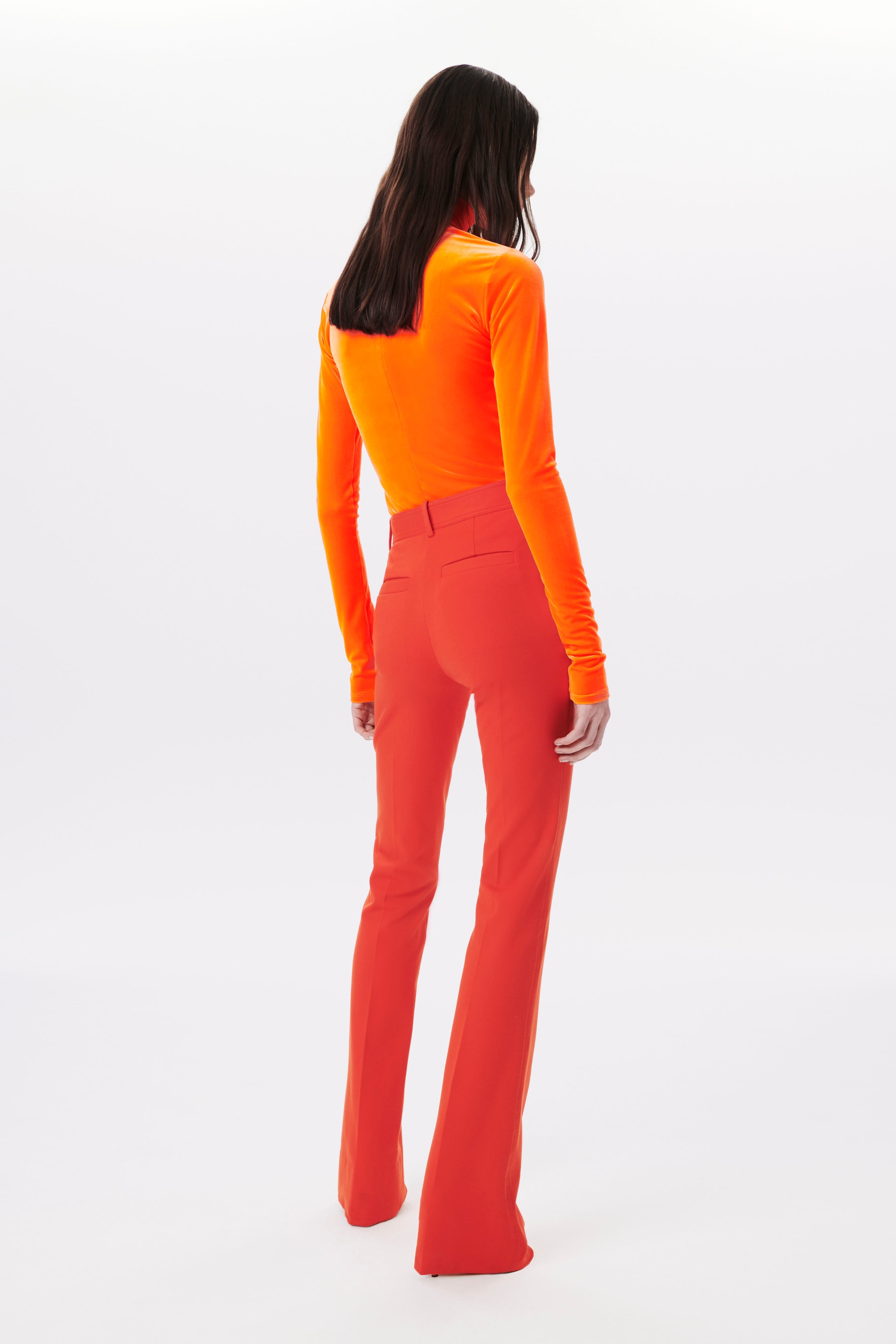 Trompette Slim-Leg Trouser in Orange - 3