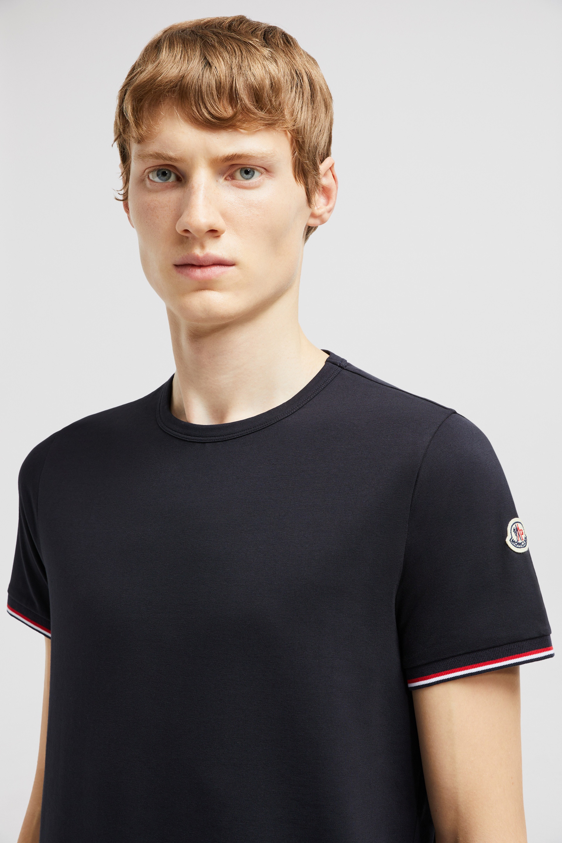 Tricolor-Trimmed Cotton T-Shirt - 4