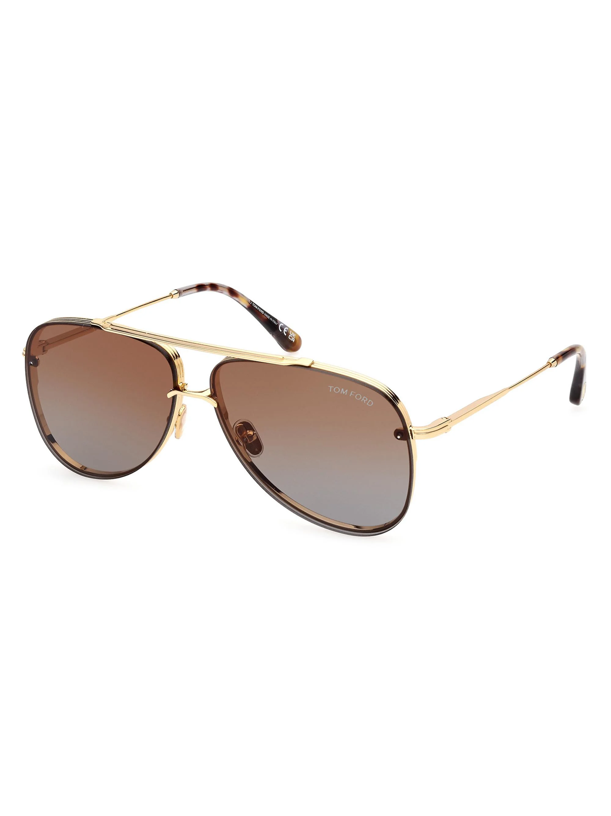 Women's Leon 62MM Aviator Sunglasses - Gold Gradient Brown - 1