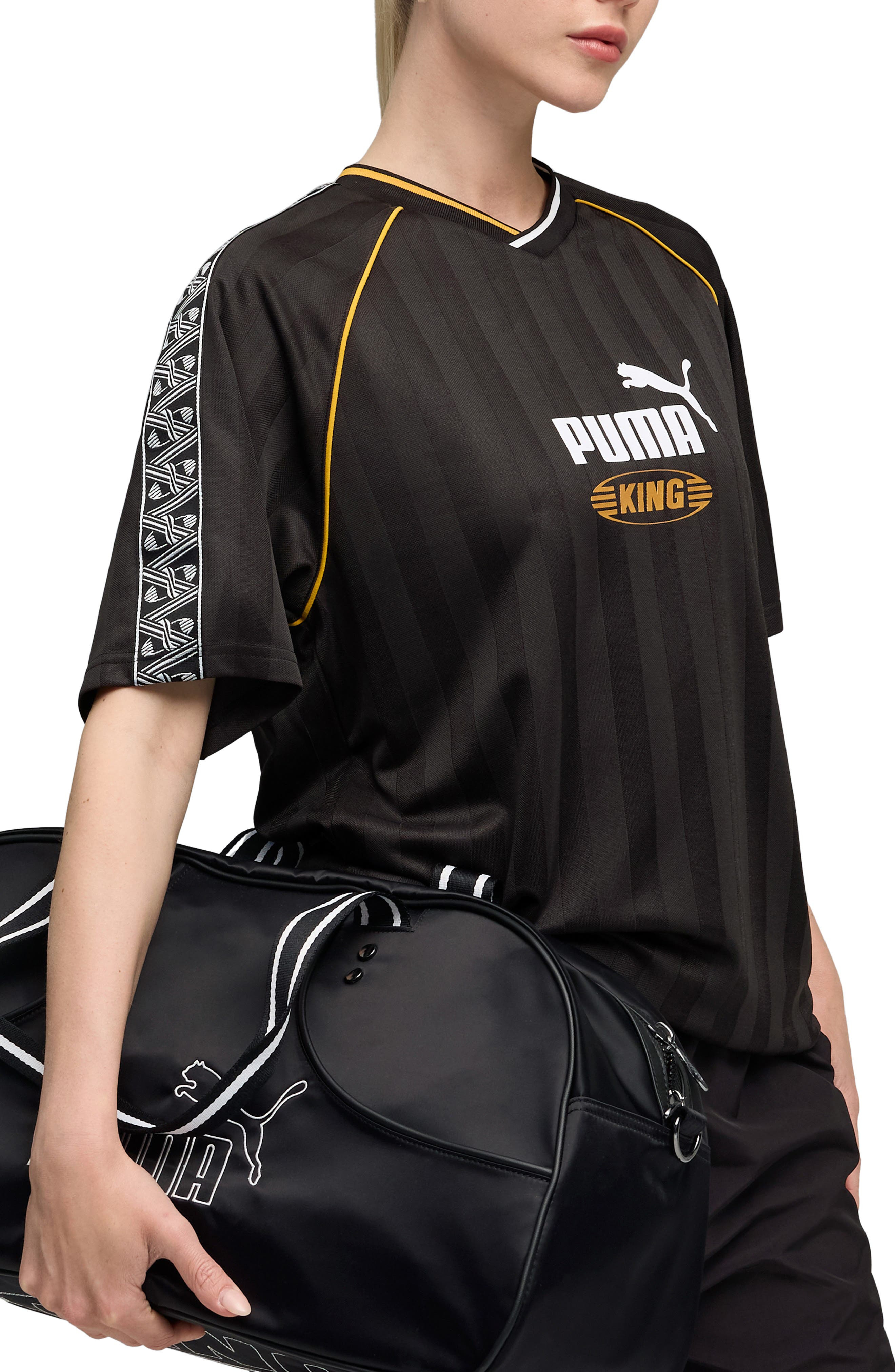 PUMA x KING Relaxed Football Jersey in Puma Black at Nordstrom - 2