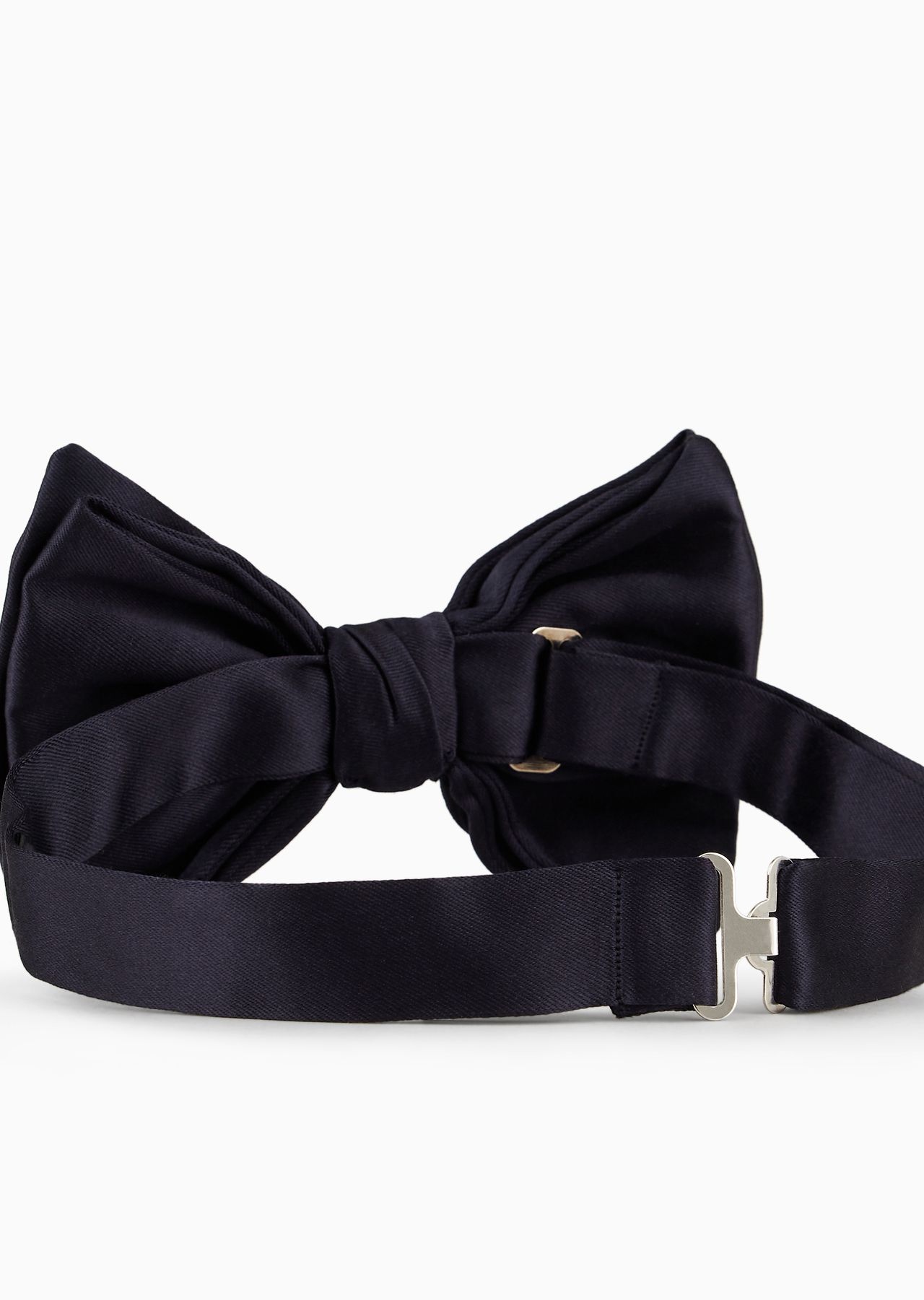 Large, pure silk knotted bow tie - 2