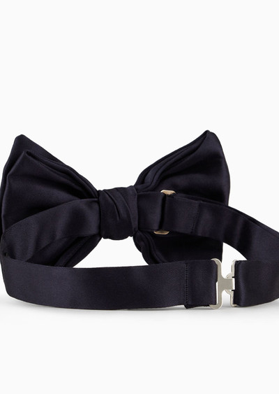 GIORGIO ARMANI Large, pure silk knotted bow tie outlook