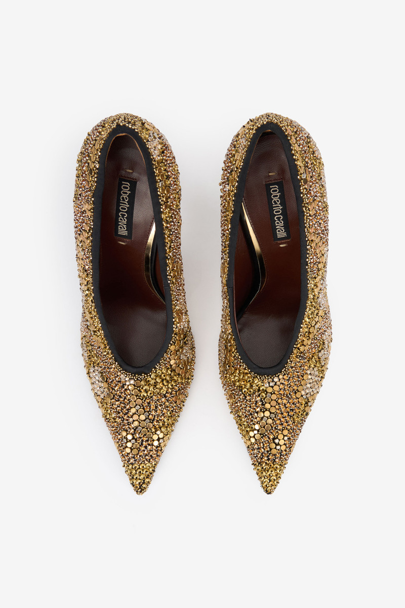 Gold Pointed-Toe Pumps 6