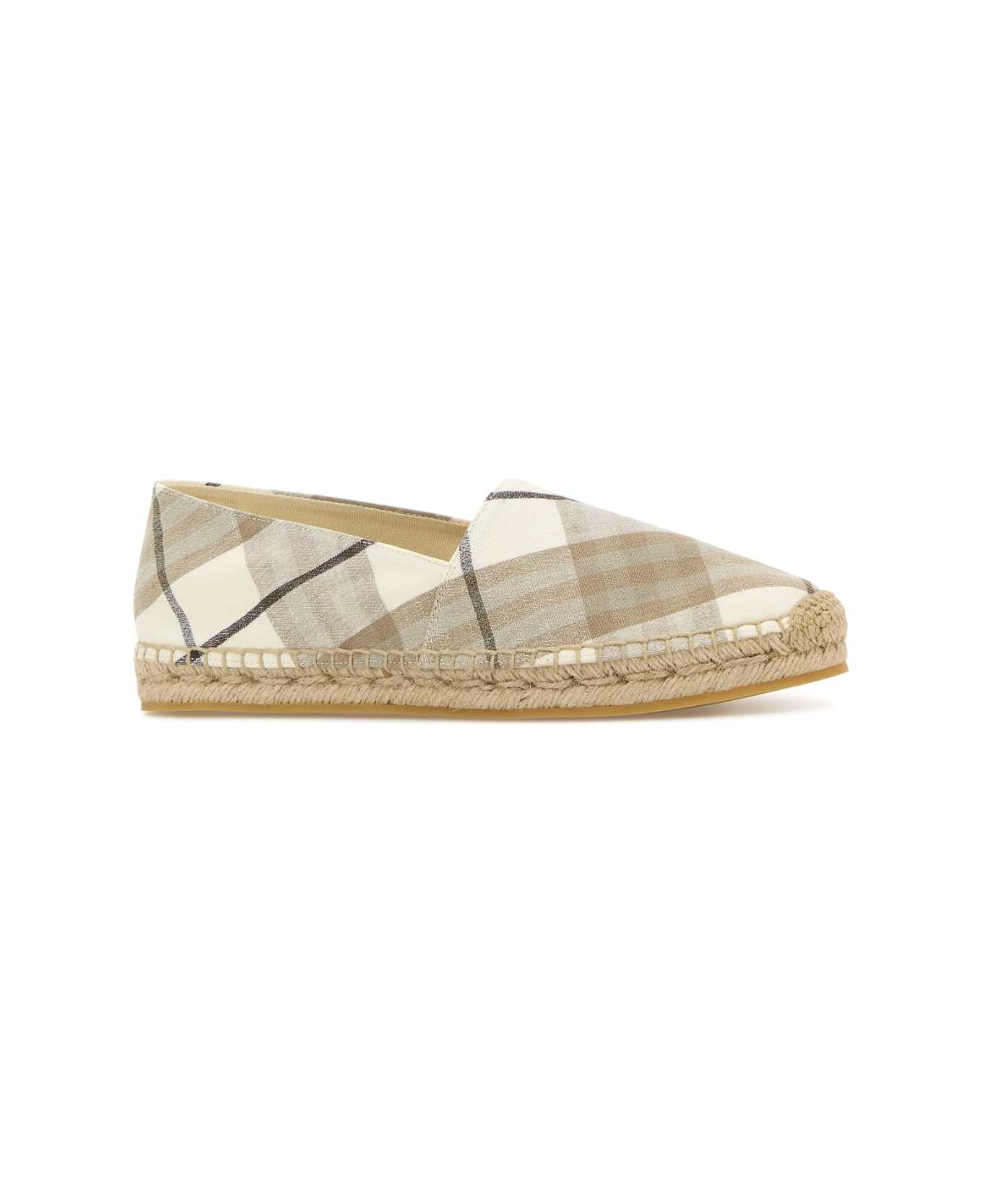 Embroidered Canvas Mews Check Espadrilles - 2