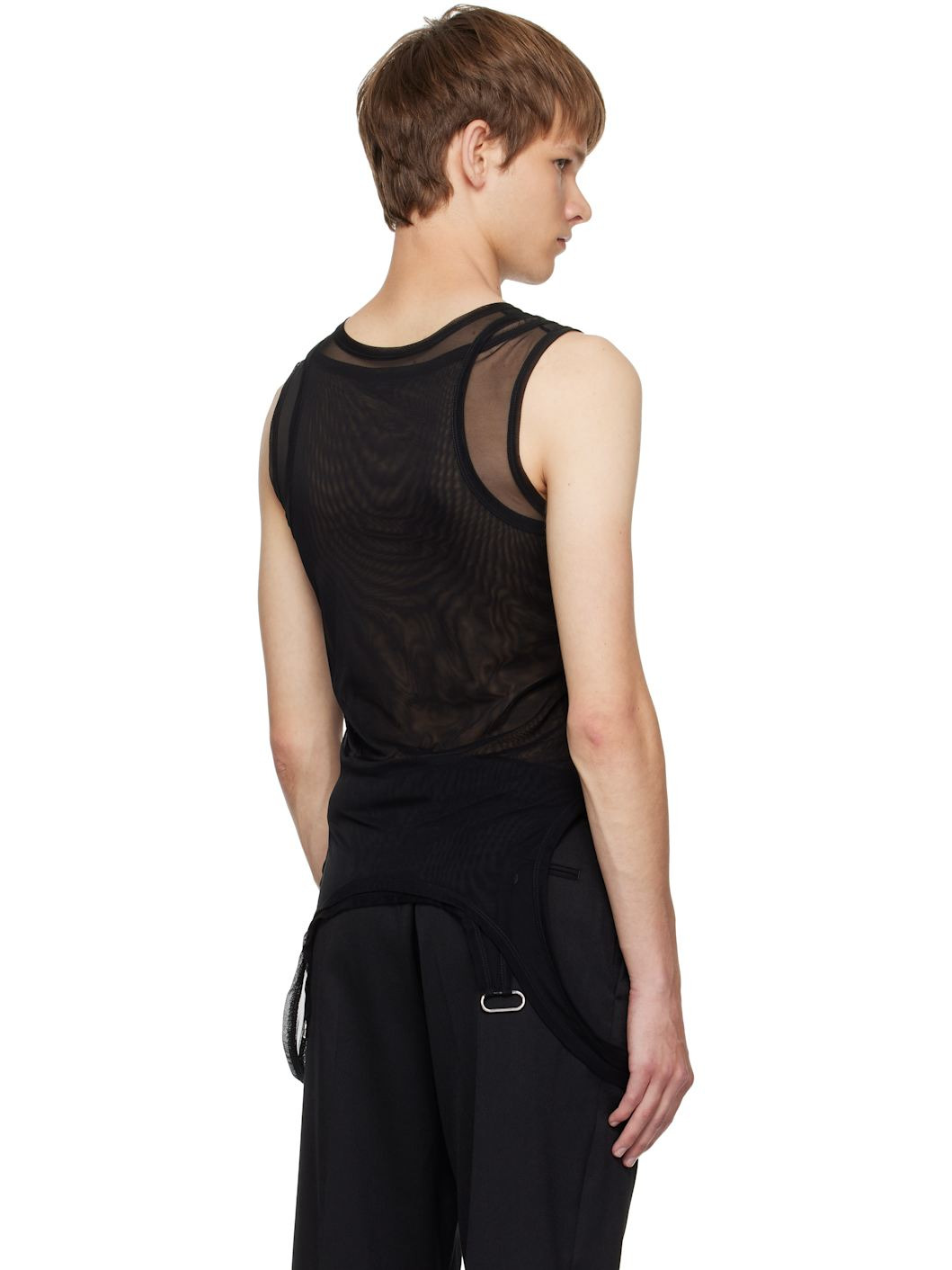 Black Garter Tank Top - 3