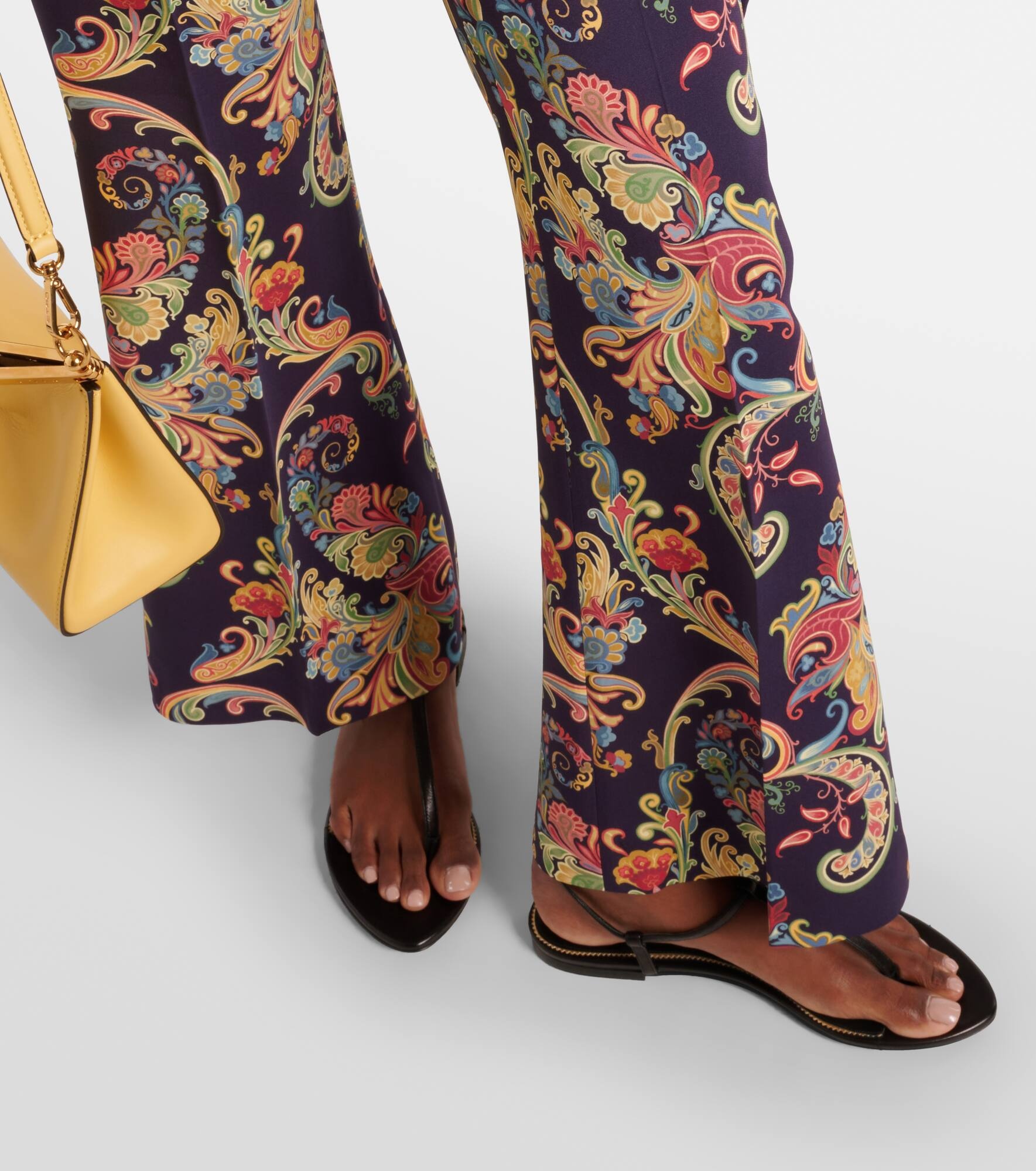 Paisley high-rise flared pants - 5