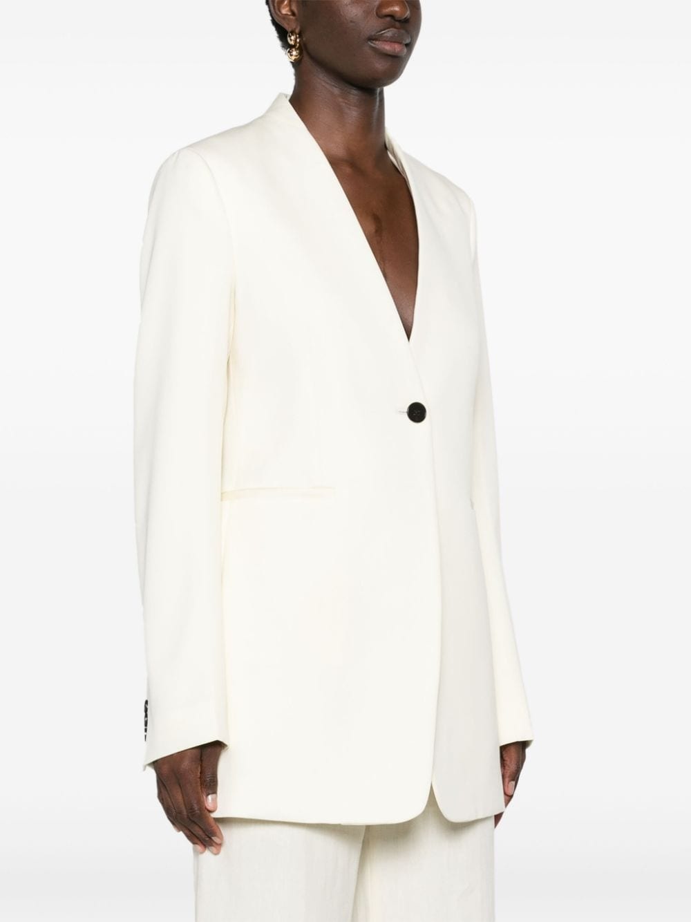 single-breasted wool blazer - 3