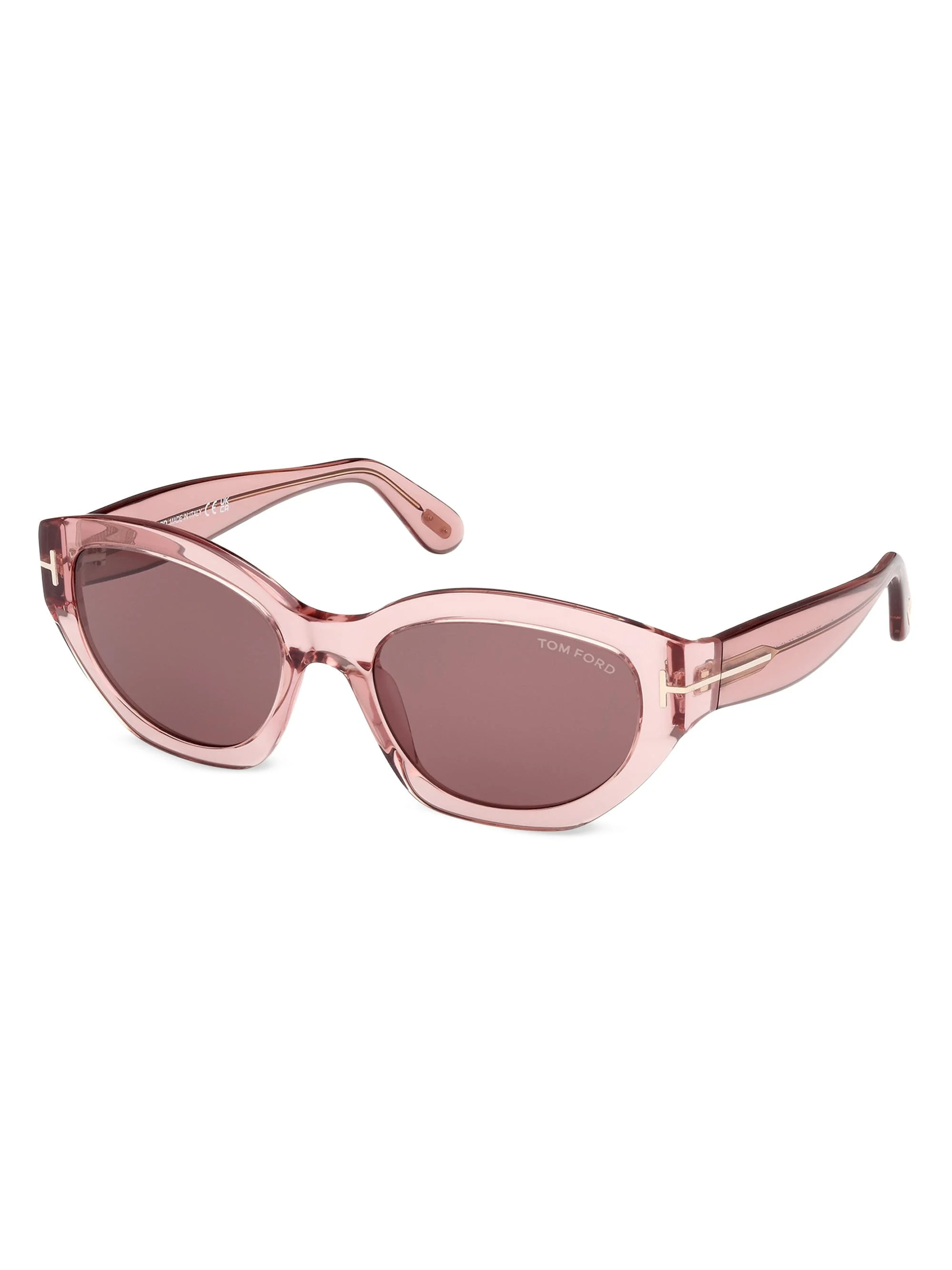 Women's Penny 55MM Geometric Sunglasses - Transparent Rose Brown - 1