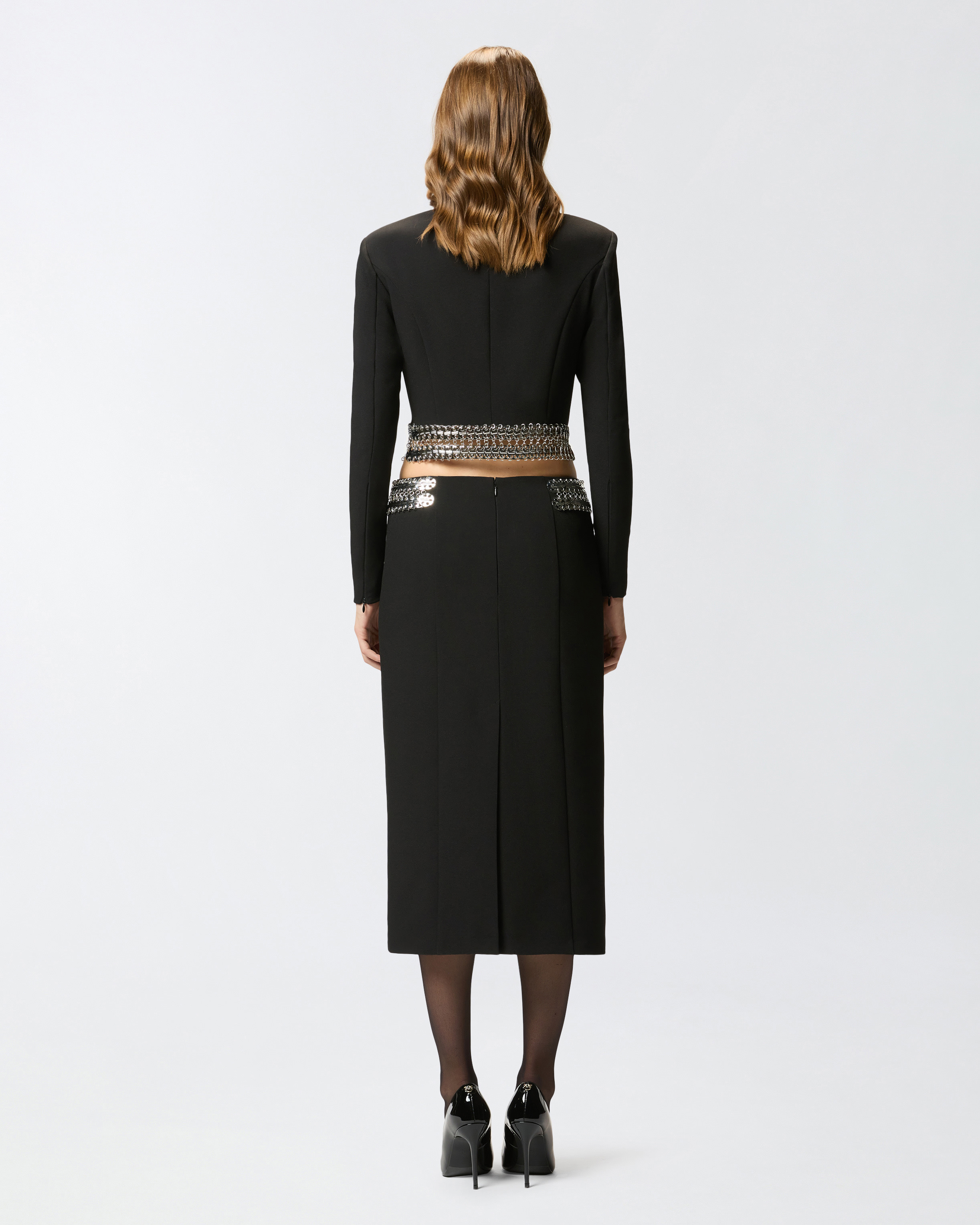 CHAIN MIDI SKIRT - 4
