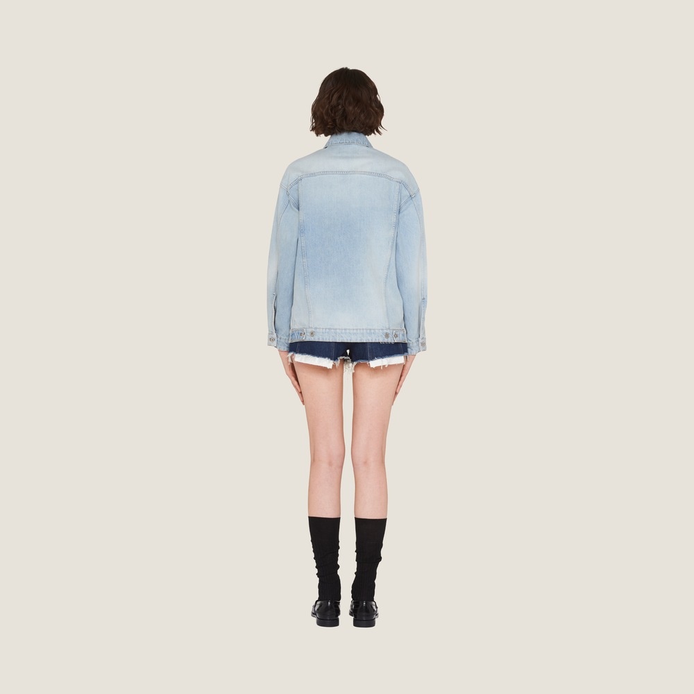 Embroidered denim blouson jacket - 2