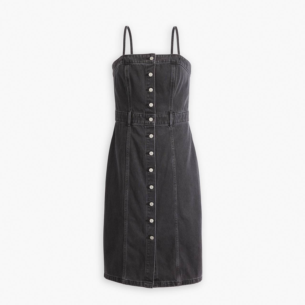 DENIM BUSTIER DRESS - 1