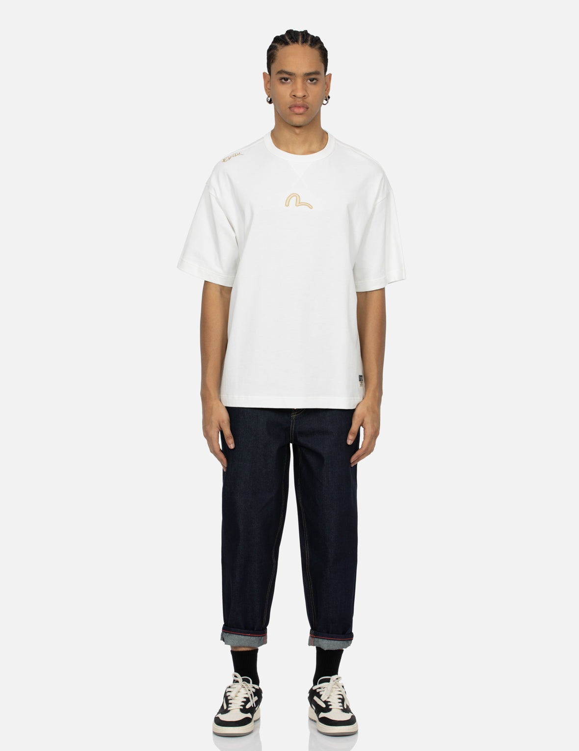 Seagull Embroidery Balloon Fit Jeans - 6