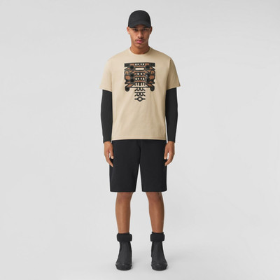 Burberry Logo Print Cotton Oversized T-shirt outlook