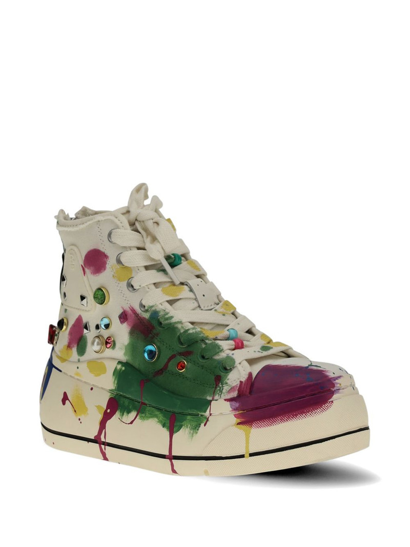 R13 painted embellished sneakers outlook