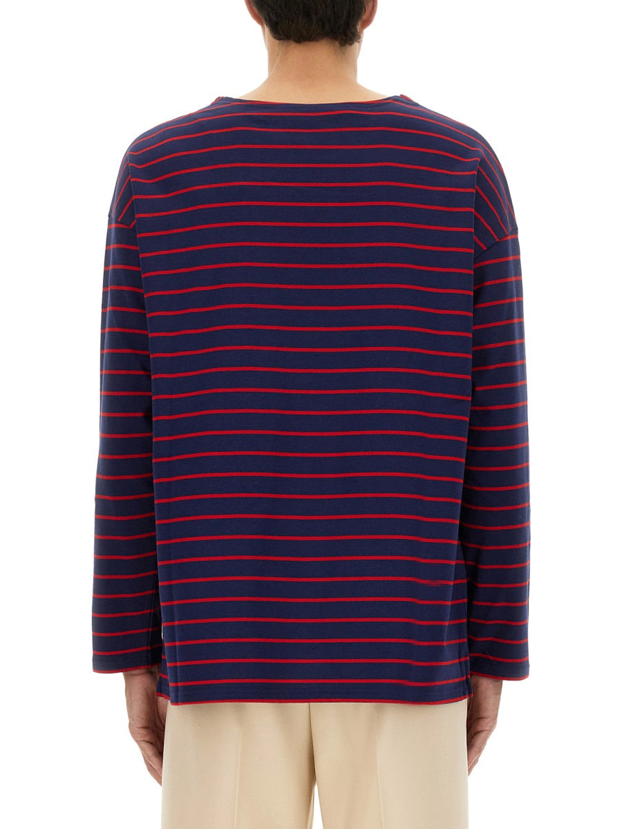 Valentino Men Long Sleeve T-Shirt With "Chez Valentino" Print - 3