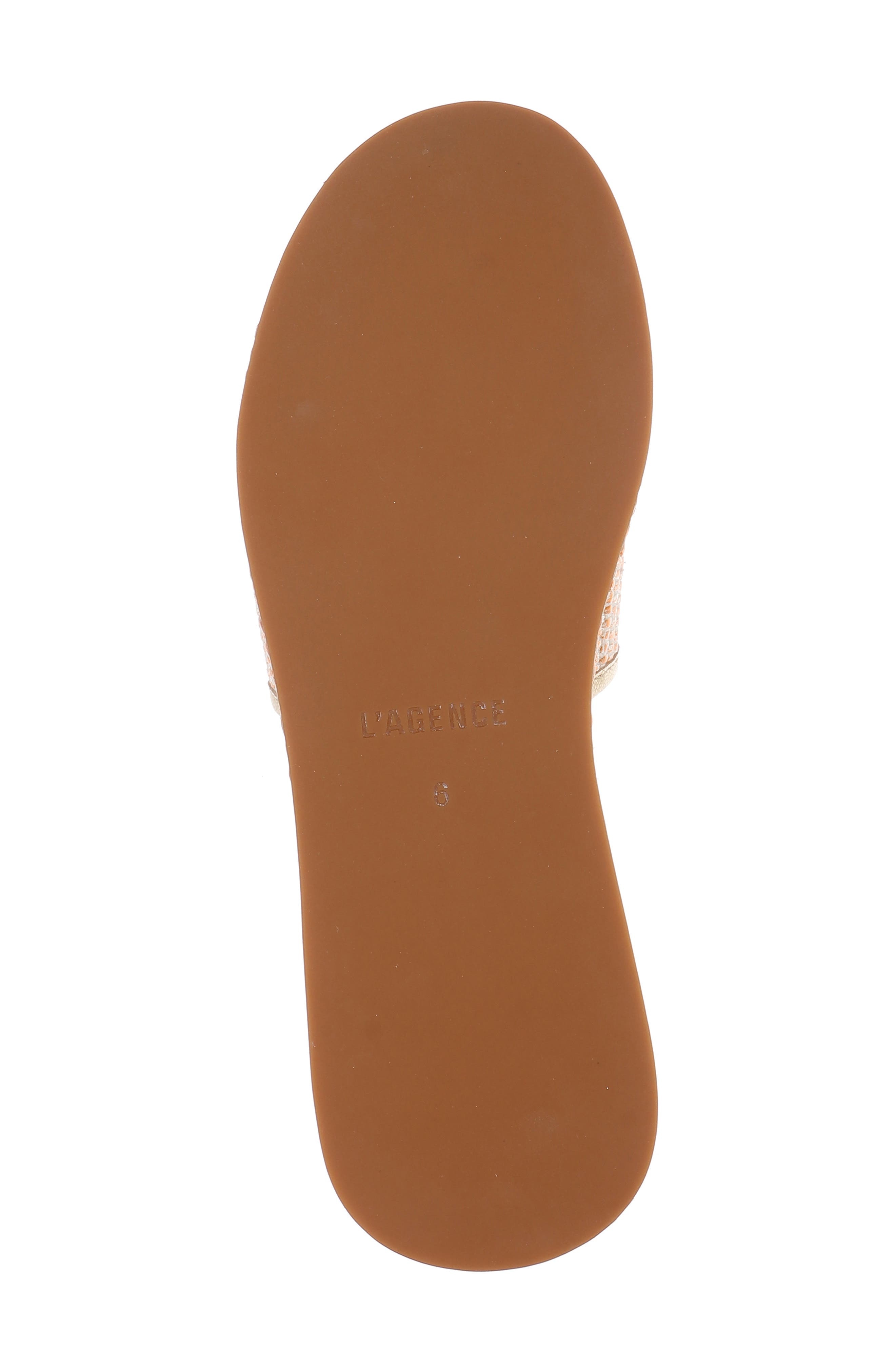 L'AGENCE Inaya Platform Sandal in Gold Rafia at Nordstrom - 6