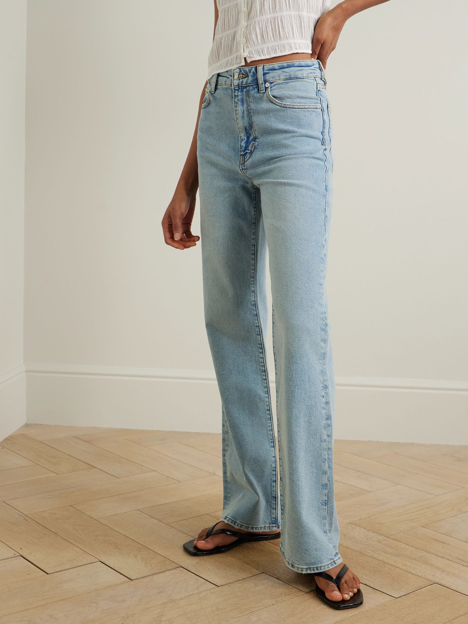The Arrow high-rise flared jeans Light denim - 3