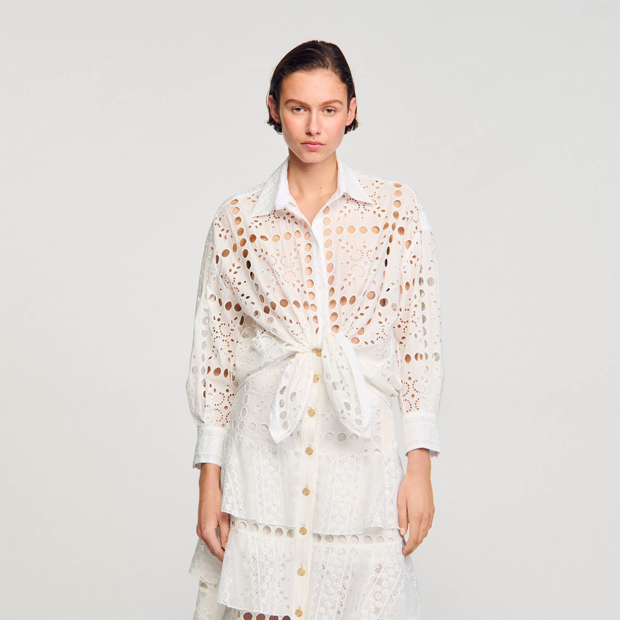 BRODERIE ANGLAISE SHIRT - 5