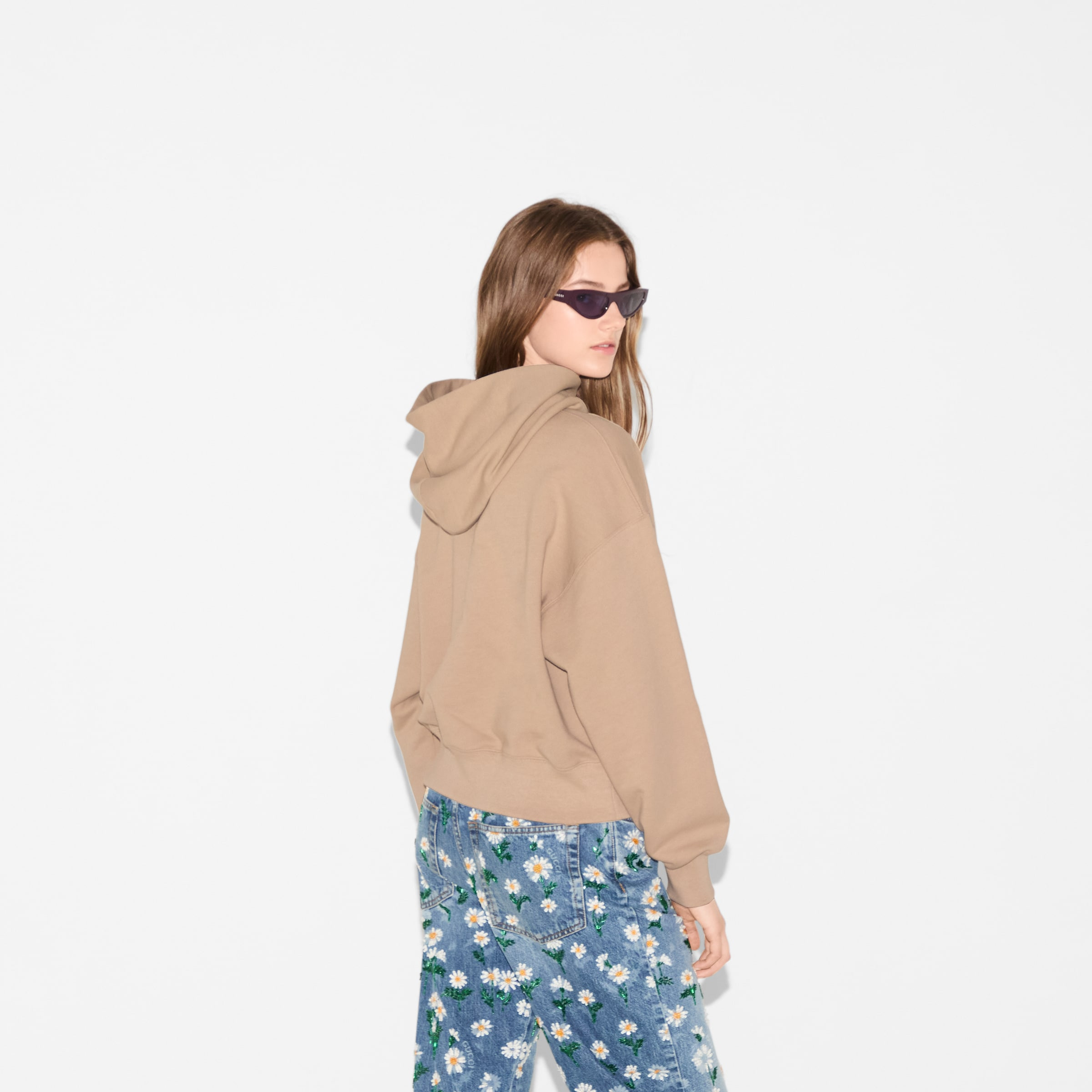 Cotton hooded sweatshirt with print - 4