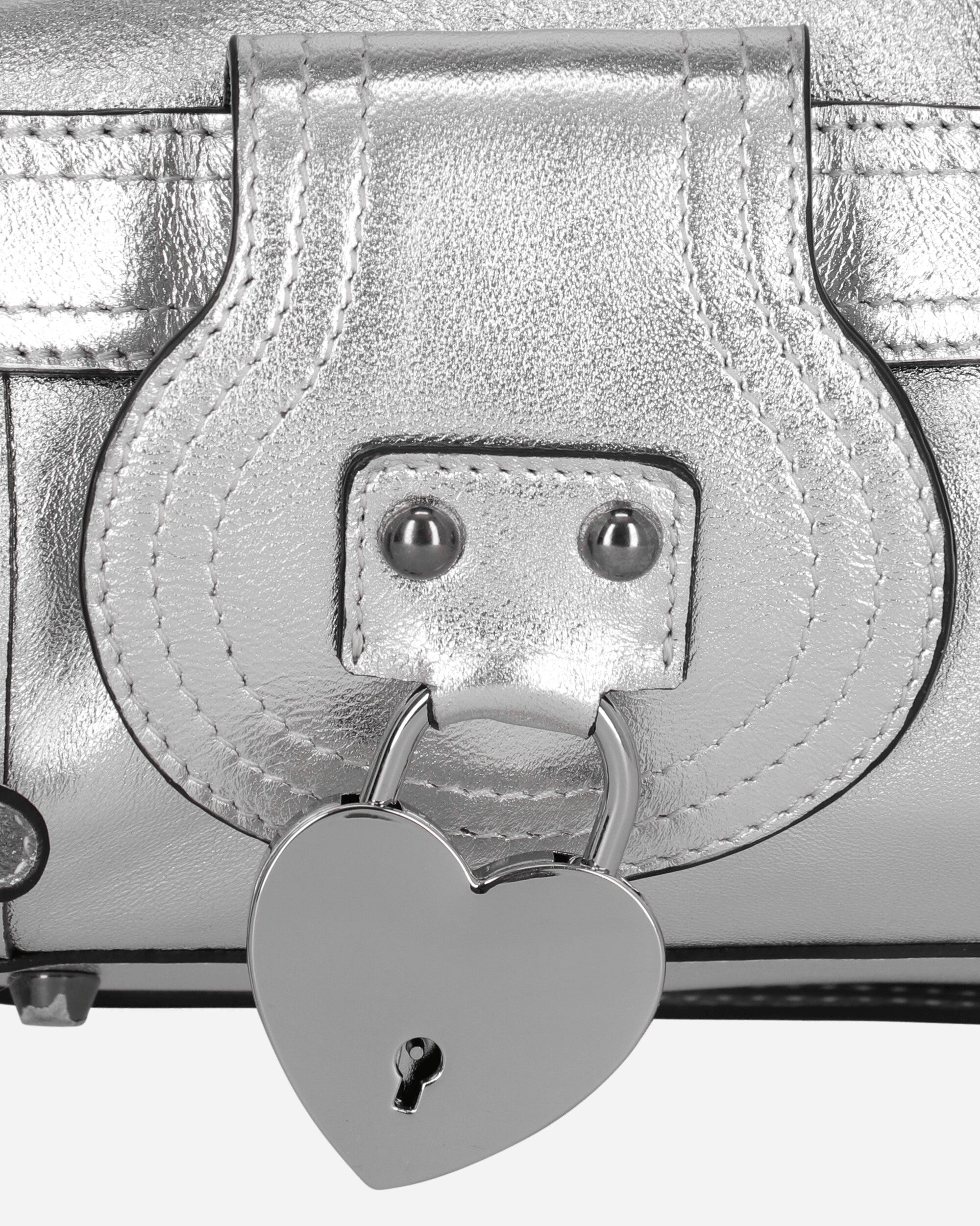 Mini Neoprene Leather Bag Silver / Yellow - 4