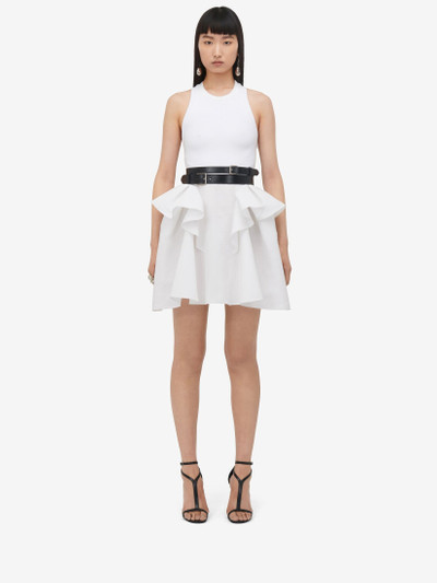 Alexander McQueen Women's Hybrid Mini Dress in Optic White outlook