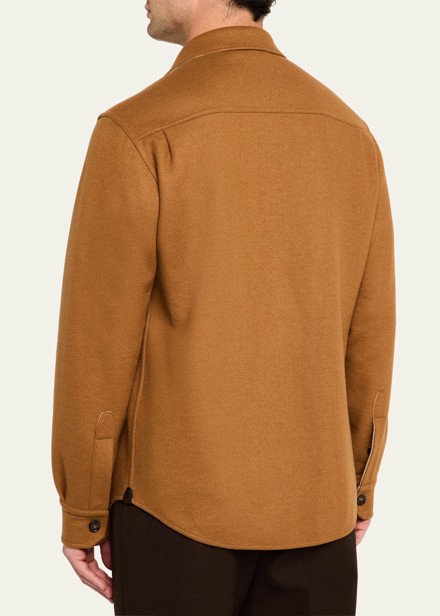 Men's Wool and Cashmere Double-Face Overshirt - 3