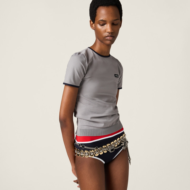 Technical yarn crew-neck sweater 5