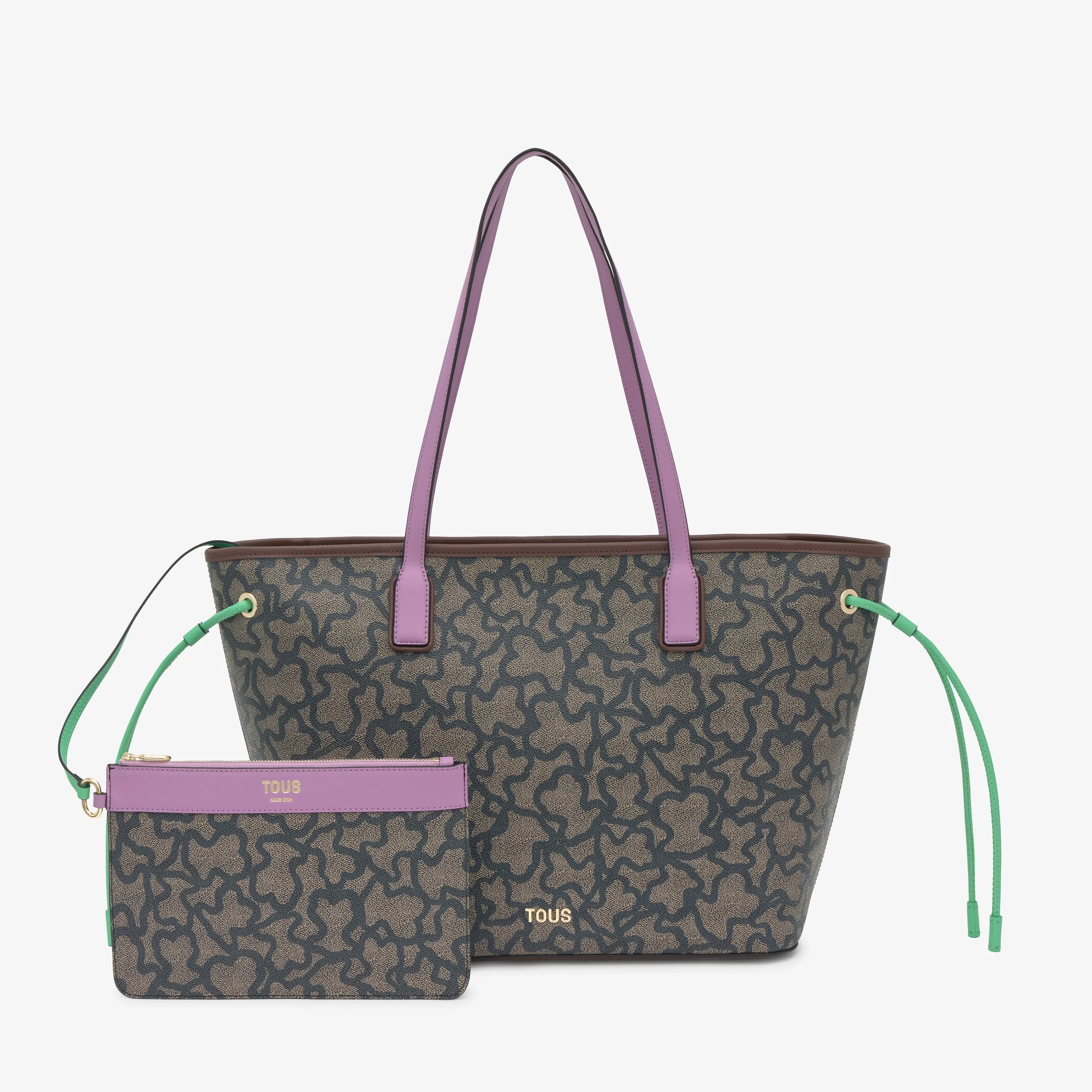 Large black and mauve Tote bag TOUS Kaos Icon - 1
