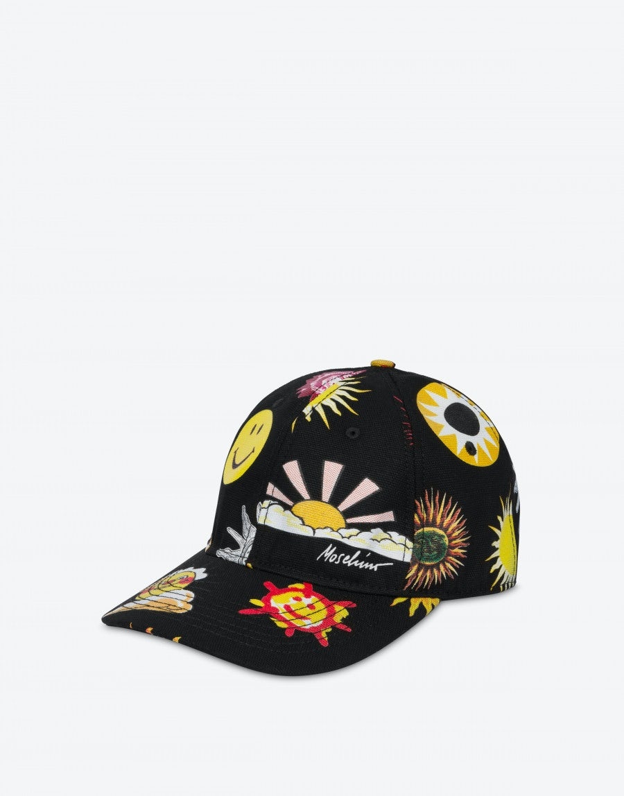 ALLOVER SUN SMILEY® PRINT CANVAS HAT - 3