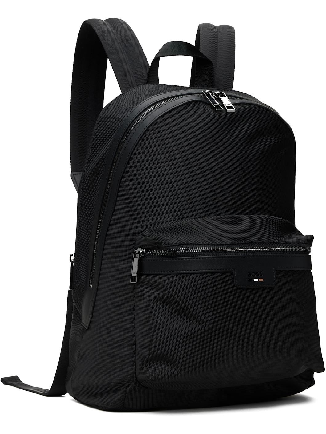 Black Embossed-Logo Backpack - 2