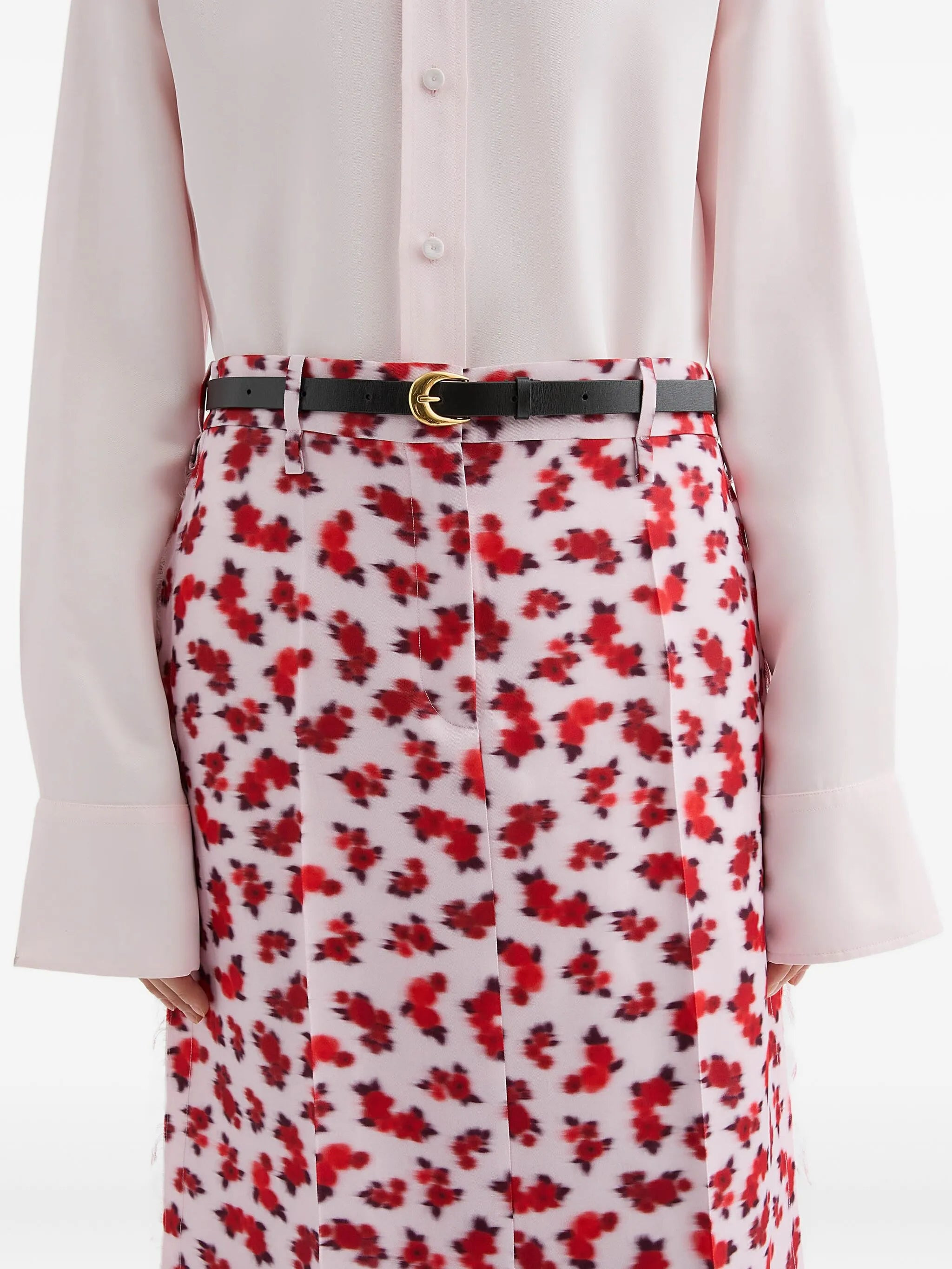 buckle leather belt - 3