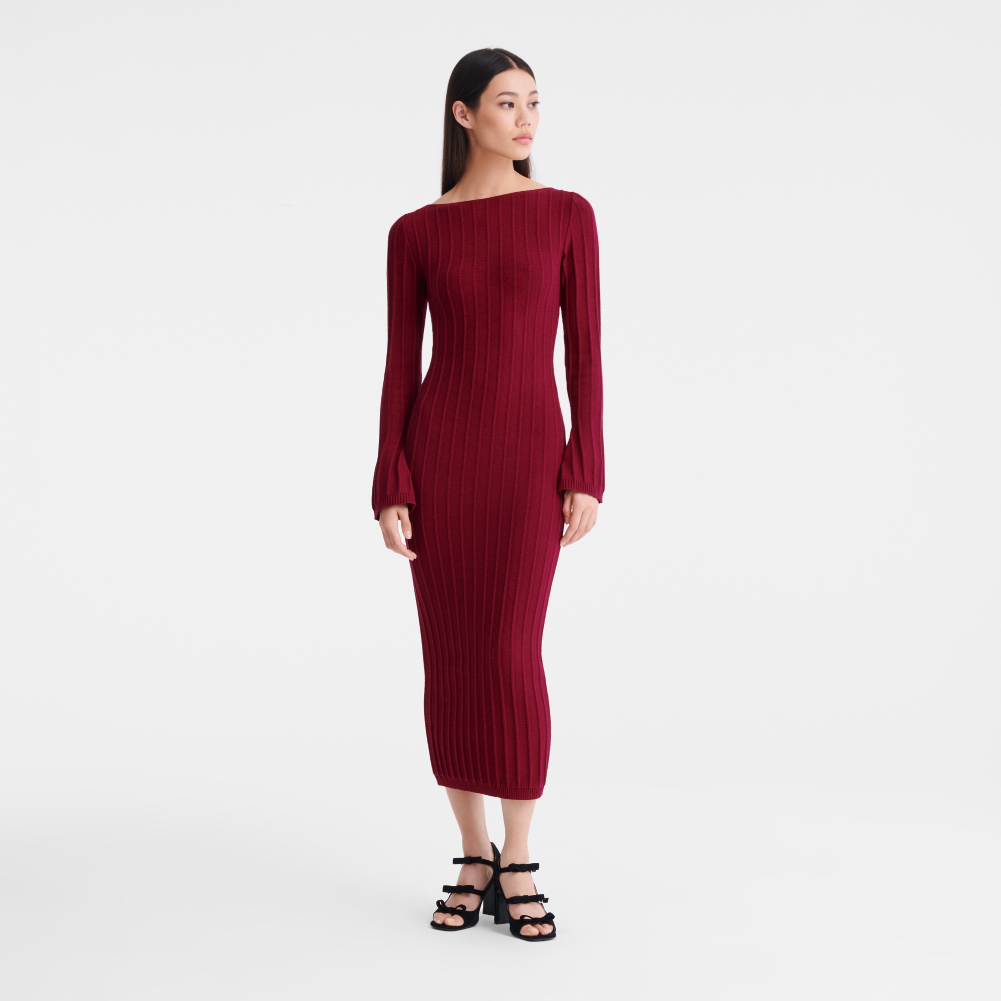 Long dress Beetroot - Knit - 2