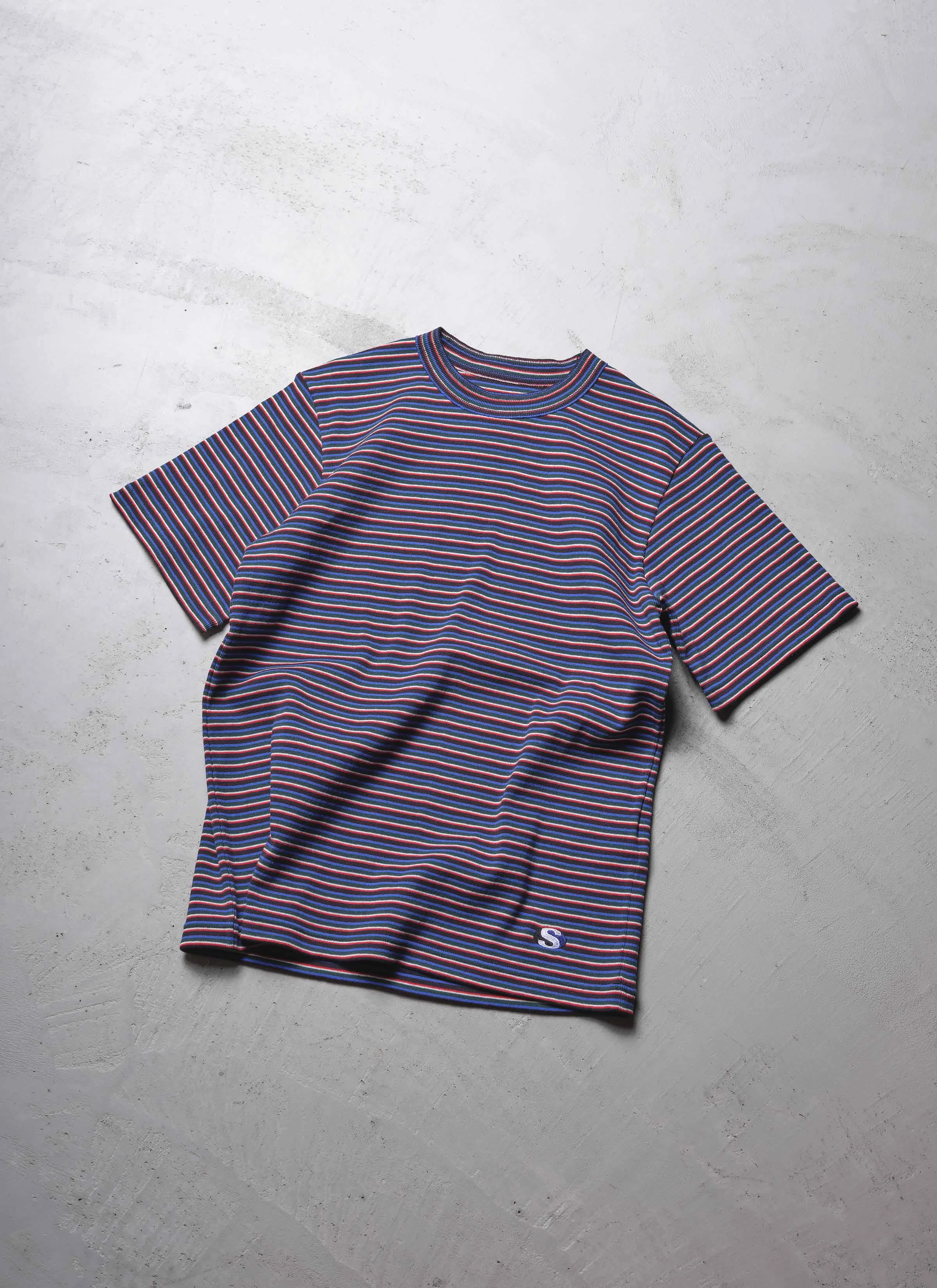 Stripe Cotton Rib T-Shirt - 1